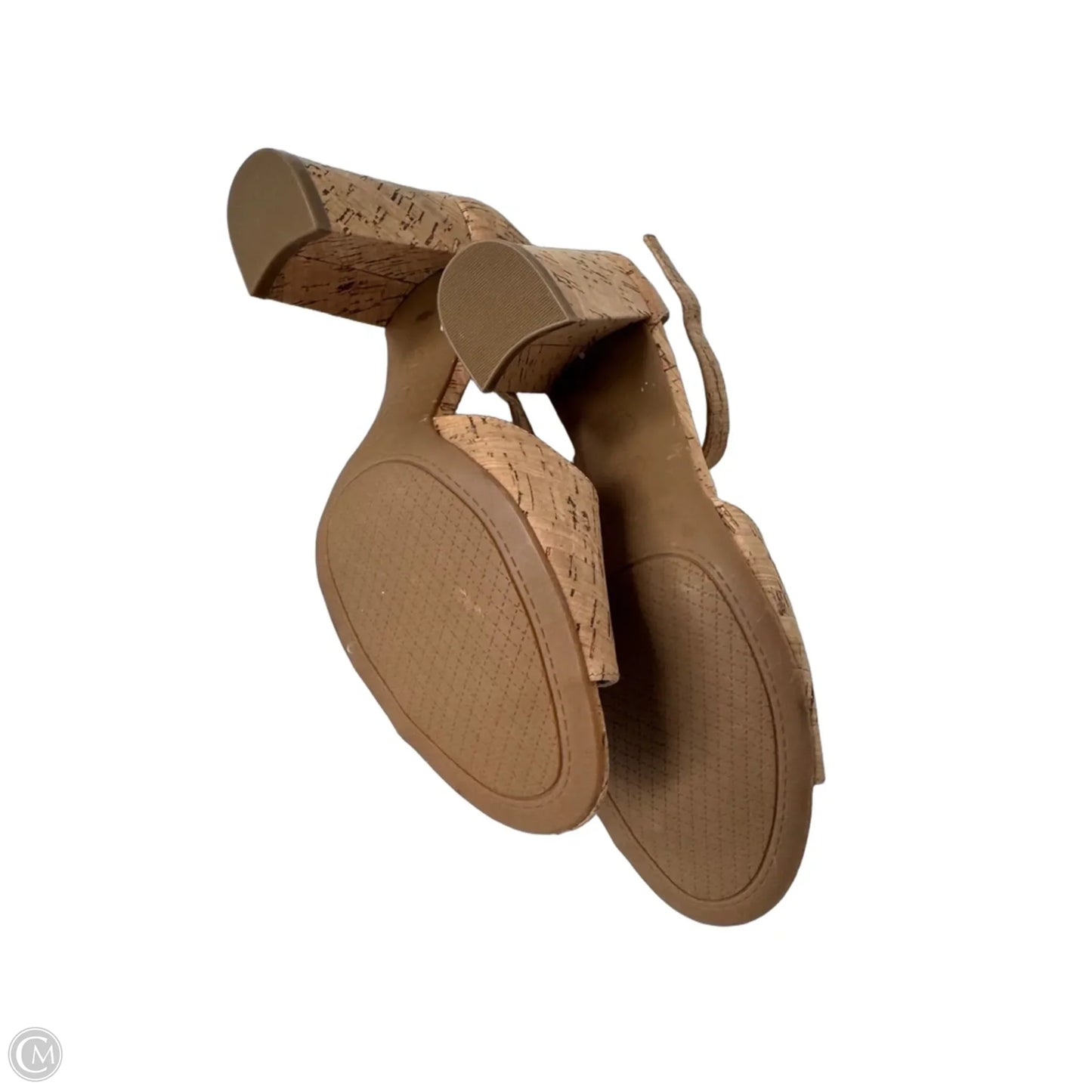 Sandals Heels Block By Jessica Simpson In Tan, Size: 9