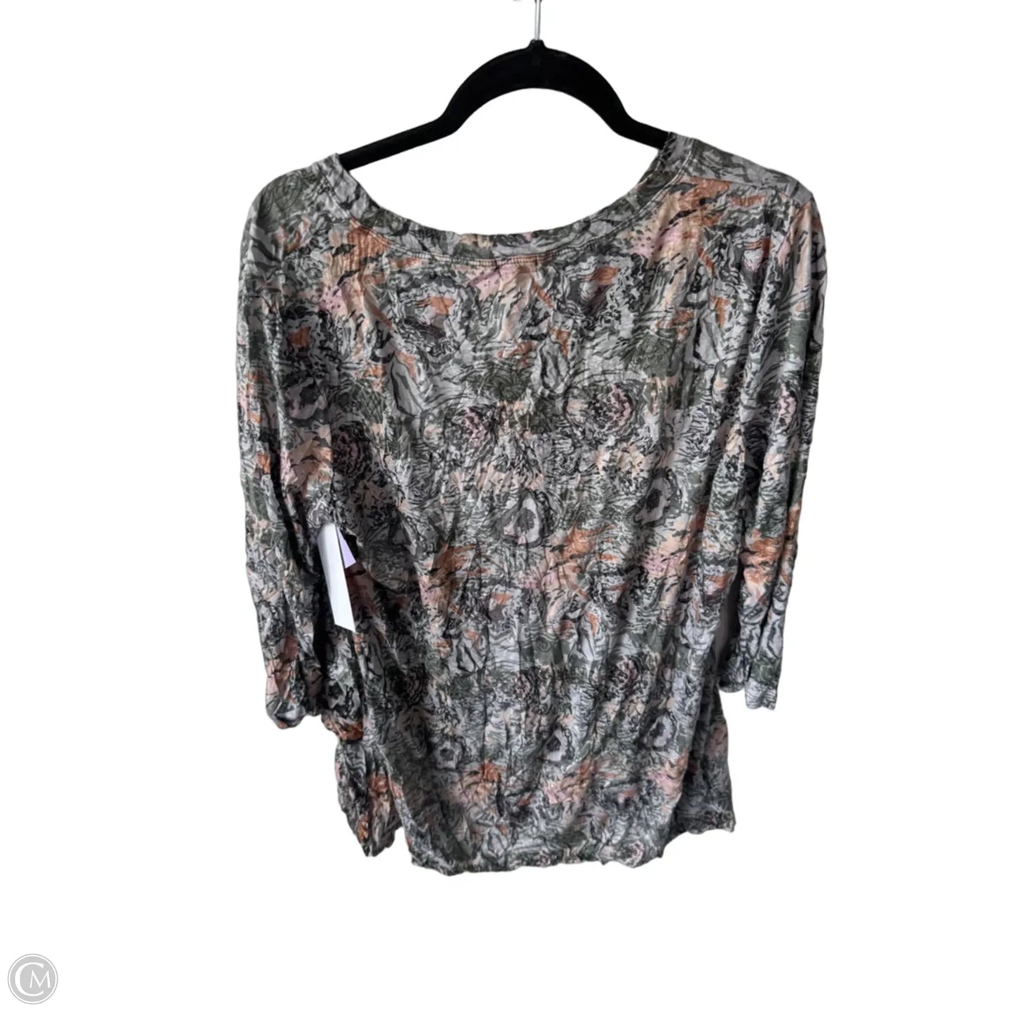 Top Long Sleeve By Clothes Mentor In Green & Grey, Size: L
