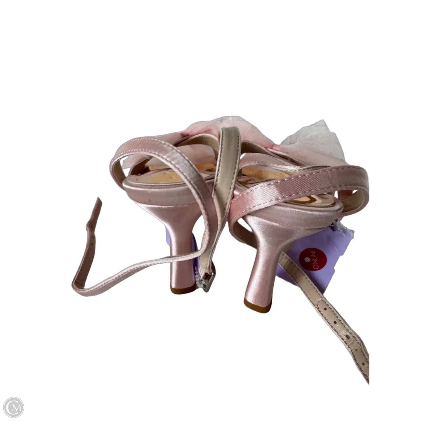 Sandals Heels Stiletto By Cme In Pink, Size: 8