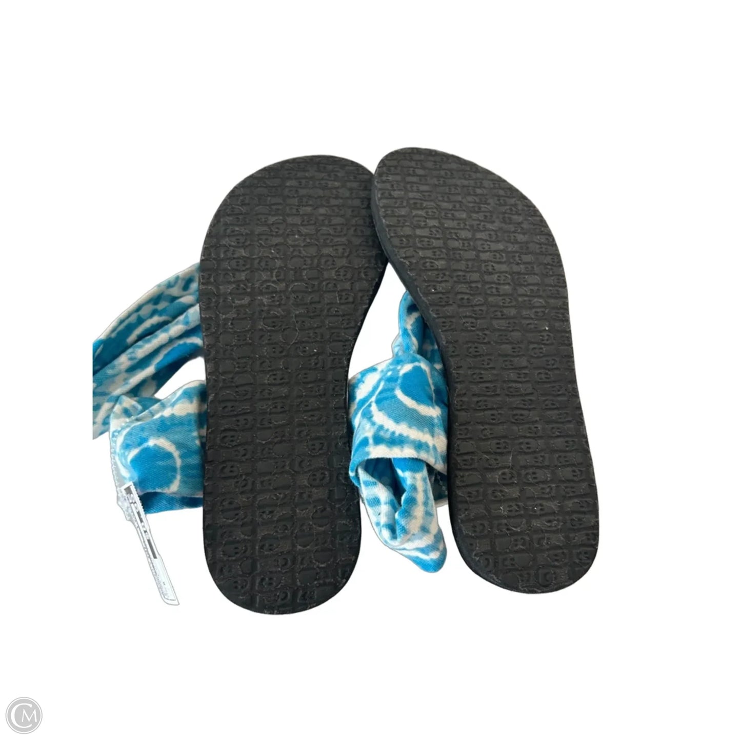 Sandals Flip Flops By Sanuk In Black & Blue, Size: 8