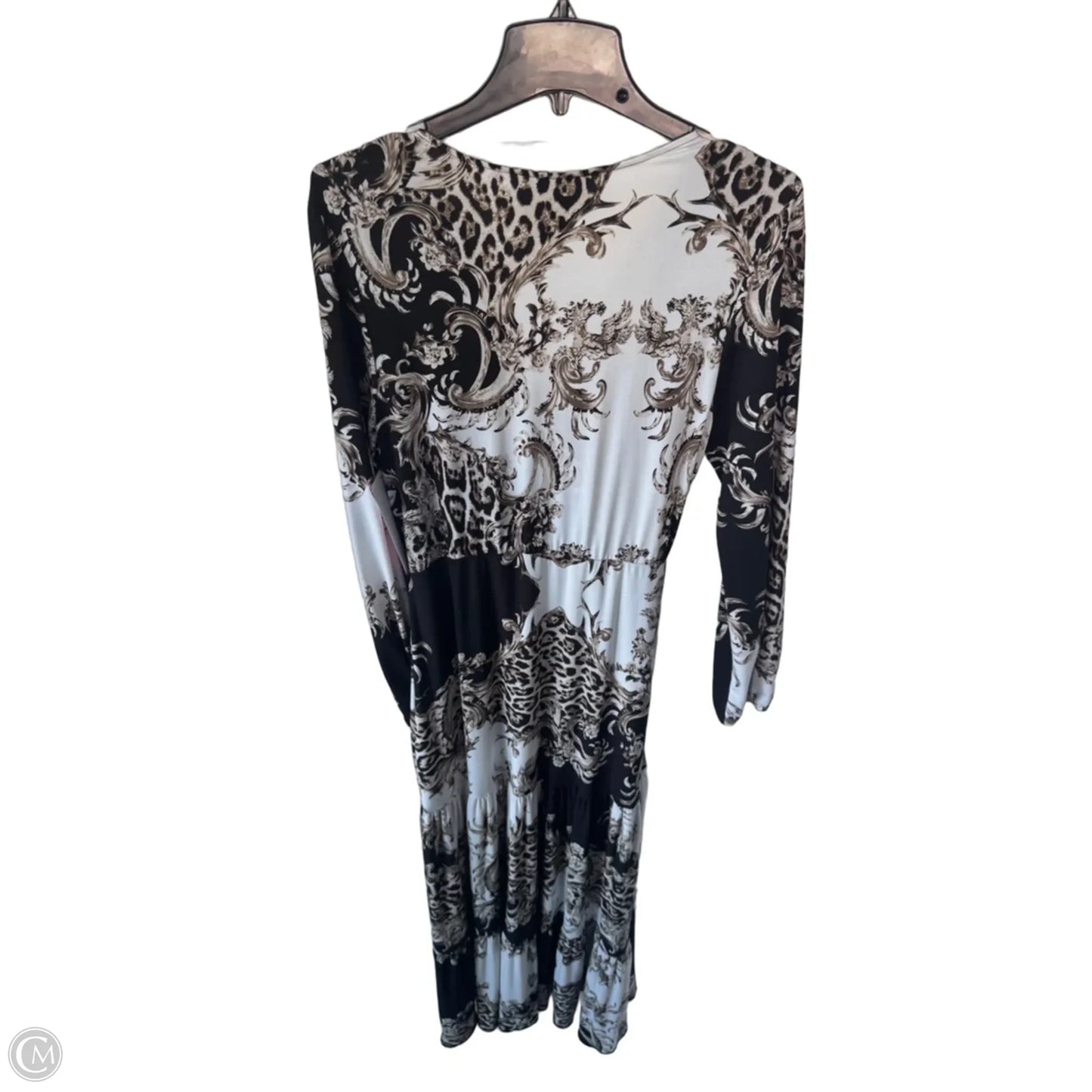 Dress Casual Maxi By Frank Lyman In Black & Cream, Size: M