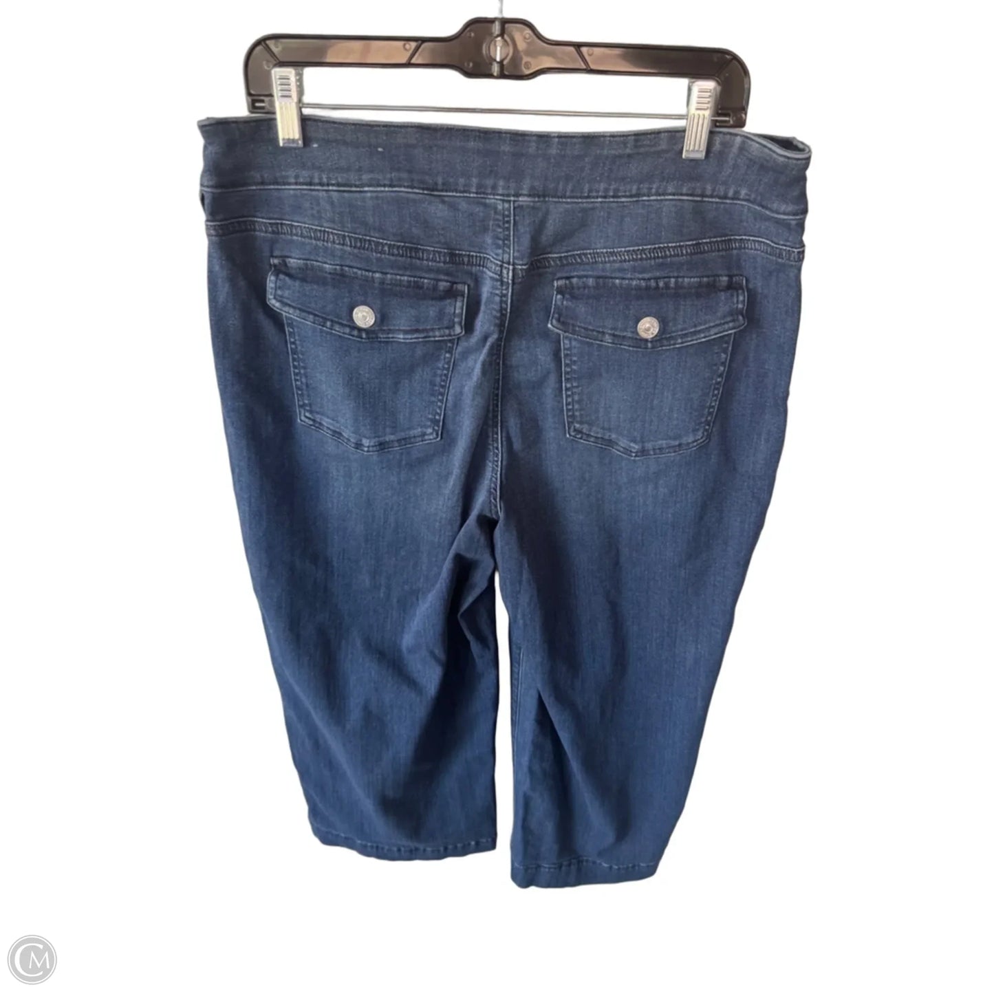 Jeans Wide Leg By Chicos In Blue Denim, Size: 14p