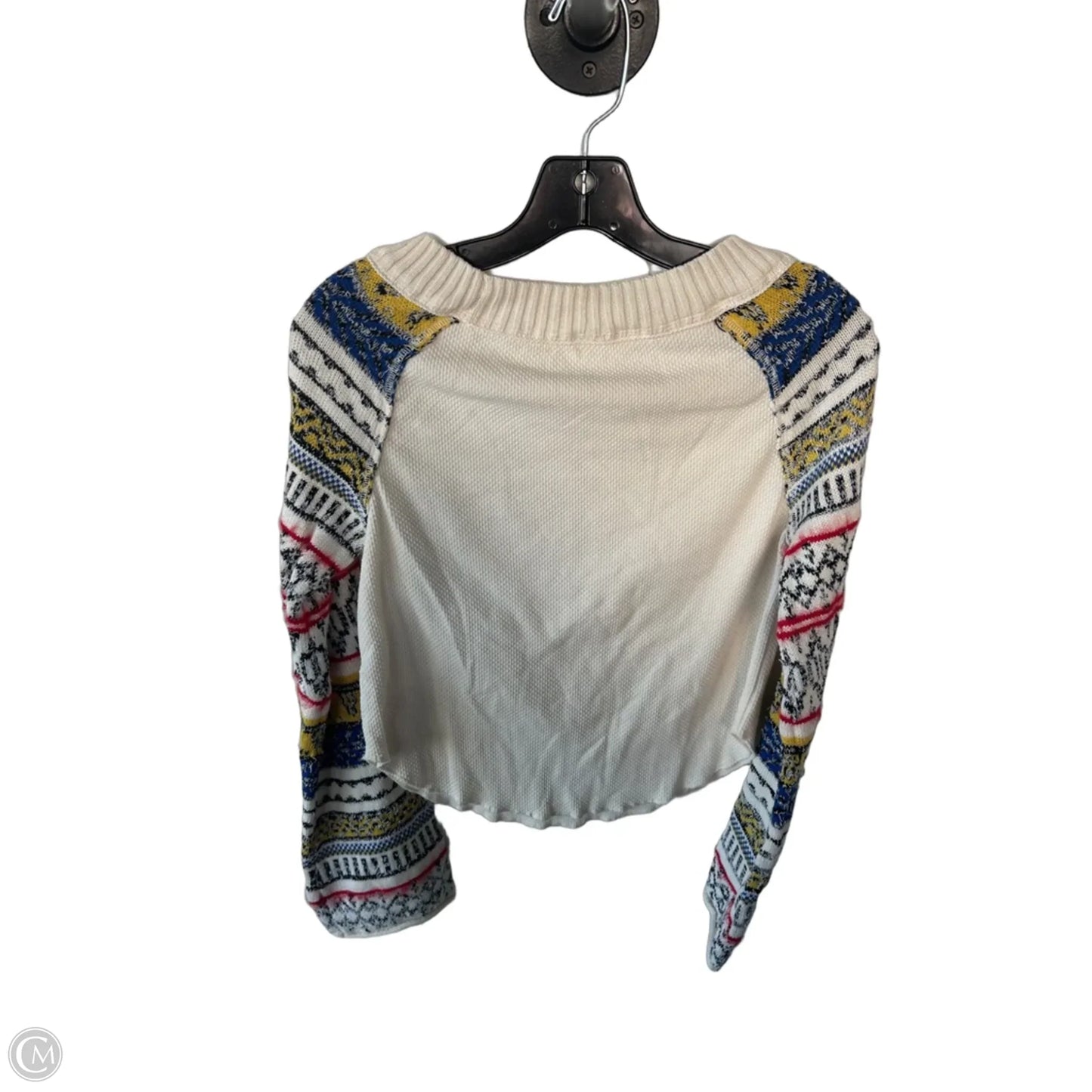 Top Long Sleeve By Free People In Cream & Red, Size: Xs