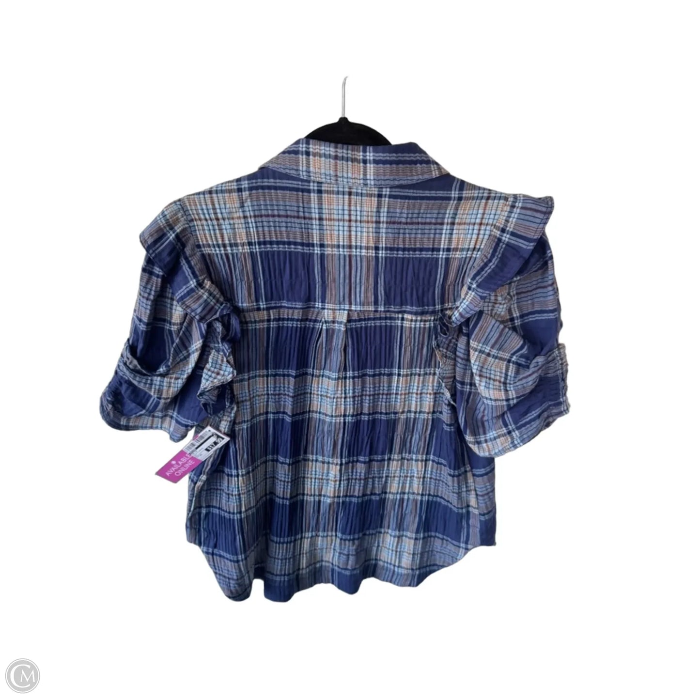 Top Short Sleeve By Pilcro In Blue & Orange, Size: Xs