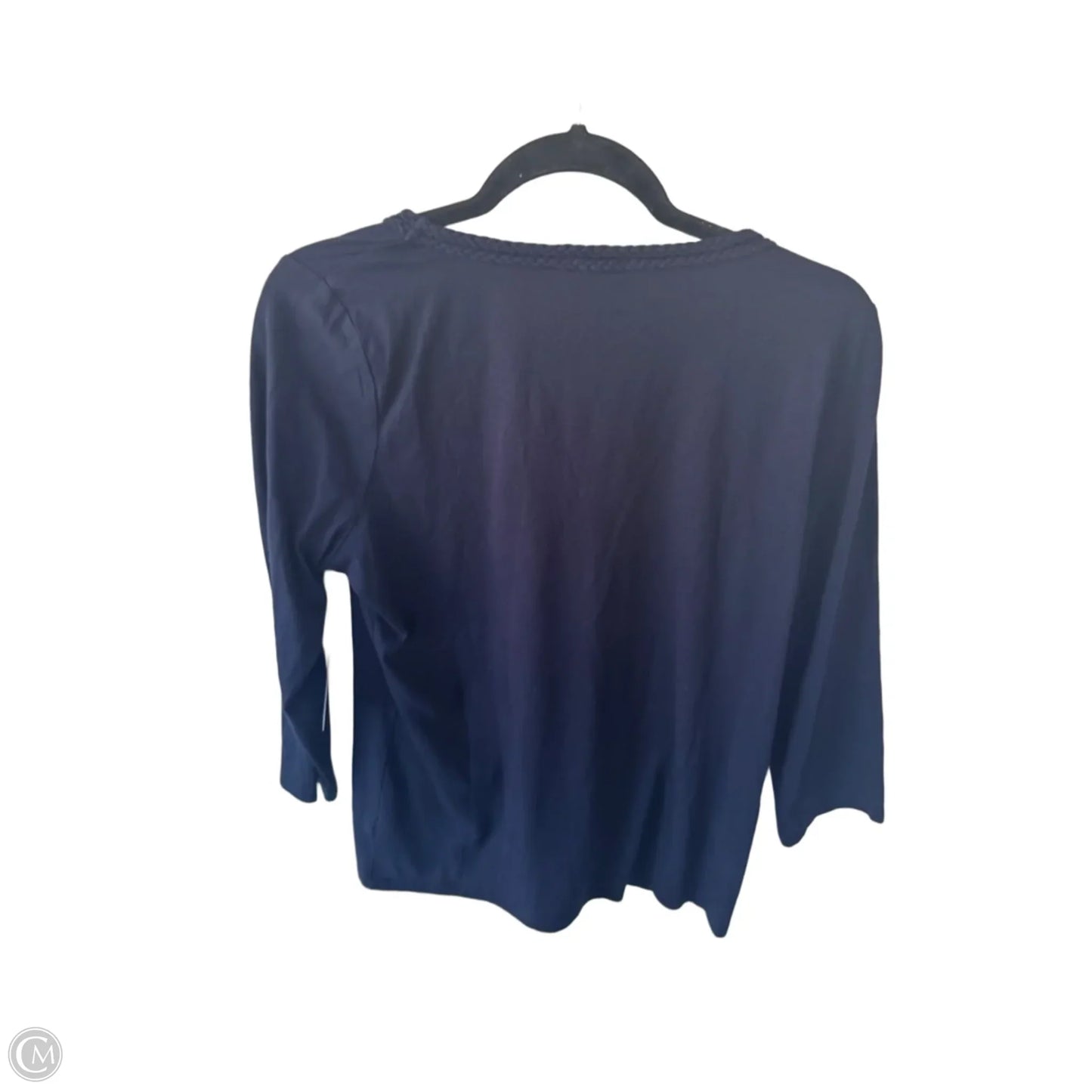 Top 3/4 Sleeve By Talbots In Blue, Size: M