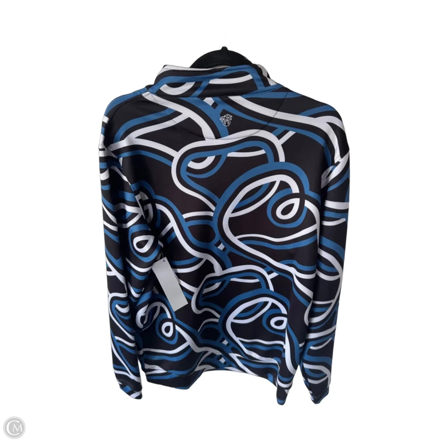 Athletic Jacket By Clothes Mentor In Black & Blue, Size: M