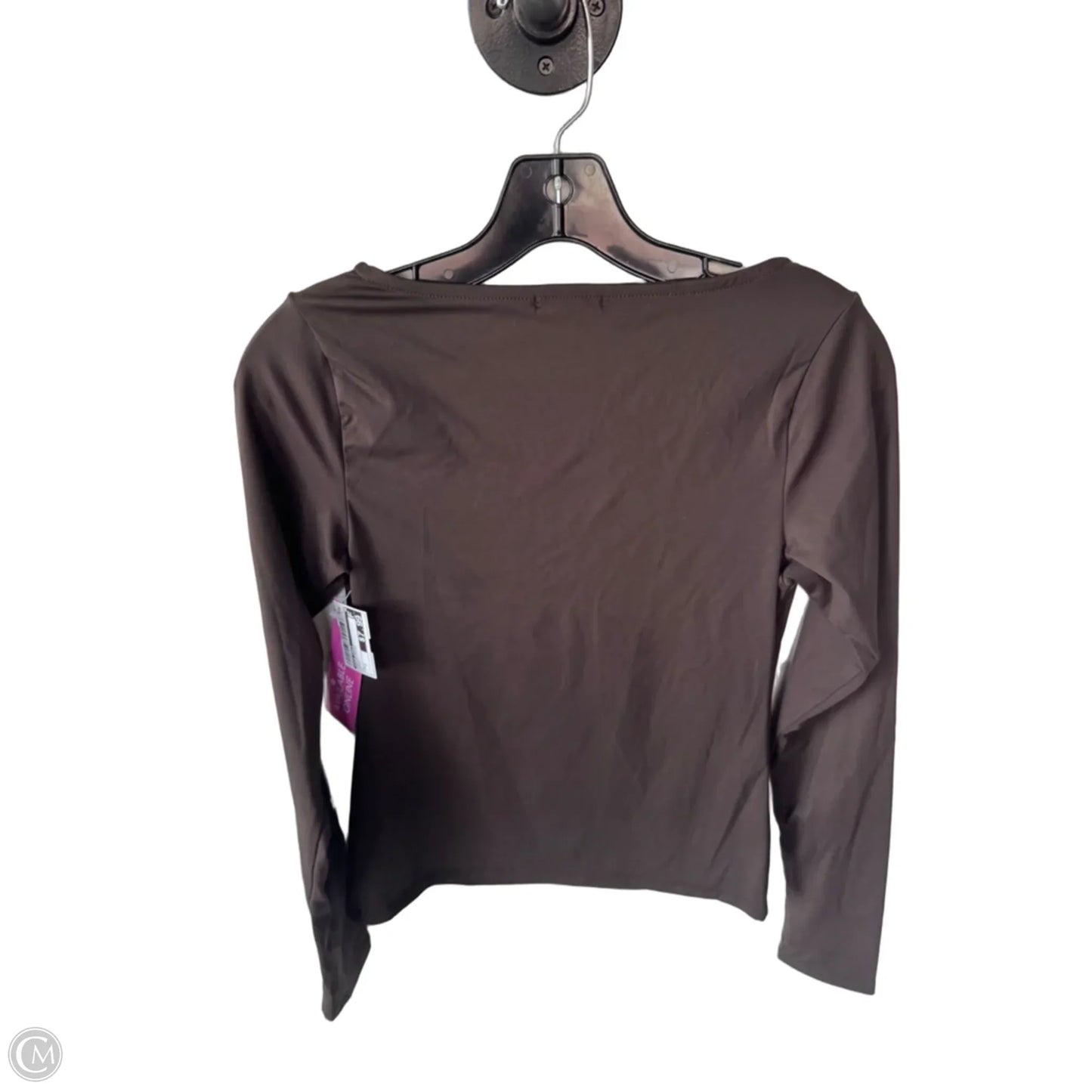 Top Long Sleeve Basic By Wild Fable In Brown, Size: S