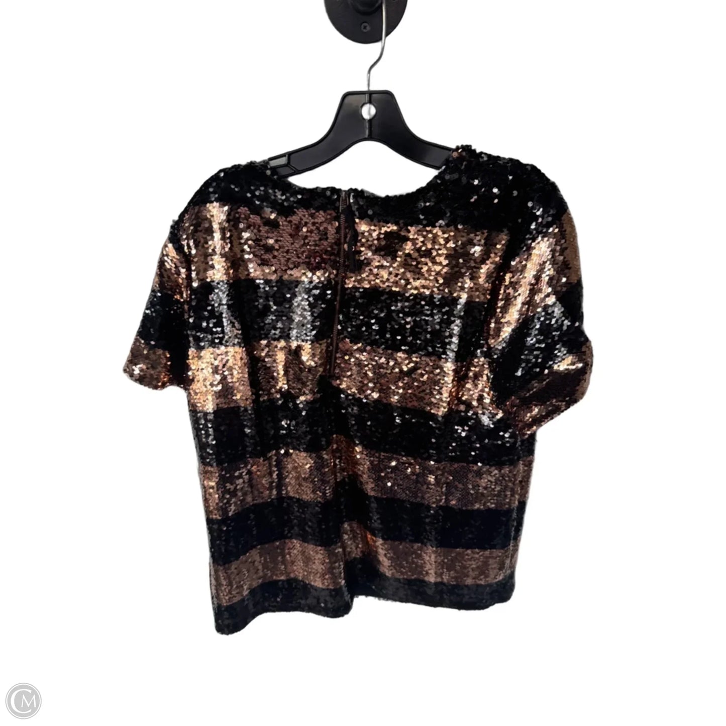 Top Short Sleeve By Maeve In Black & Brown, Size: Xl