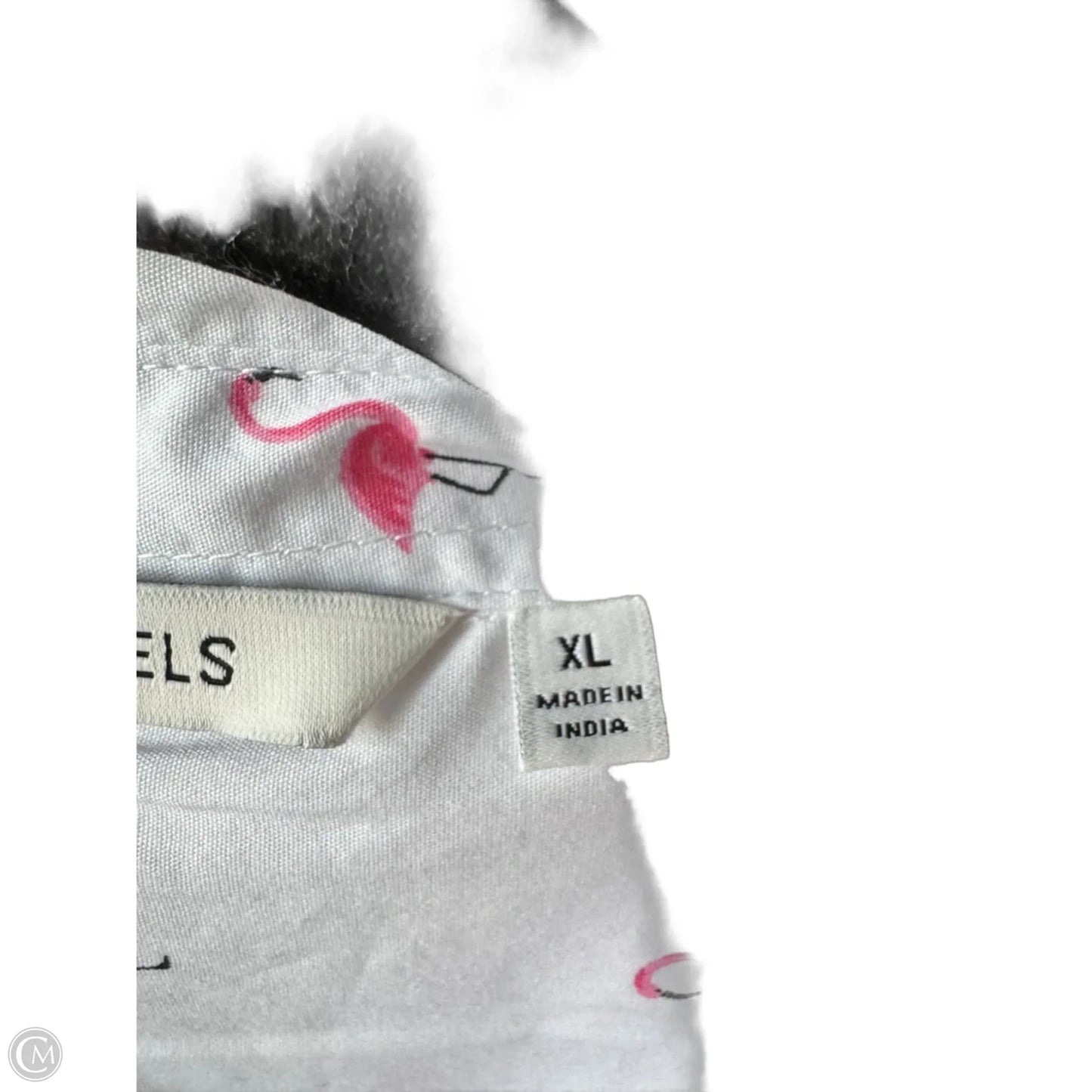 Top 3/4 Sleeve By Emily Daniels In Pink & White, Size: Xl