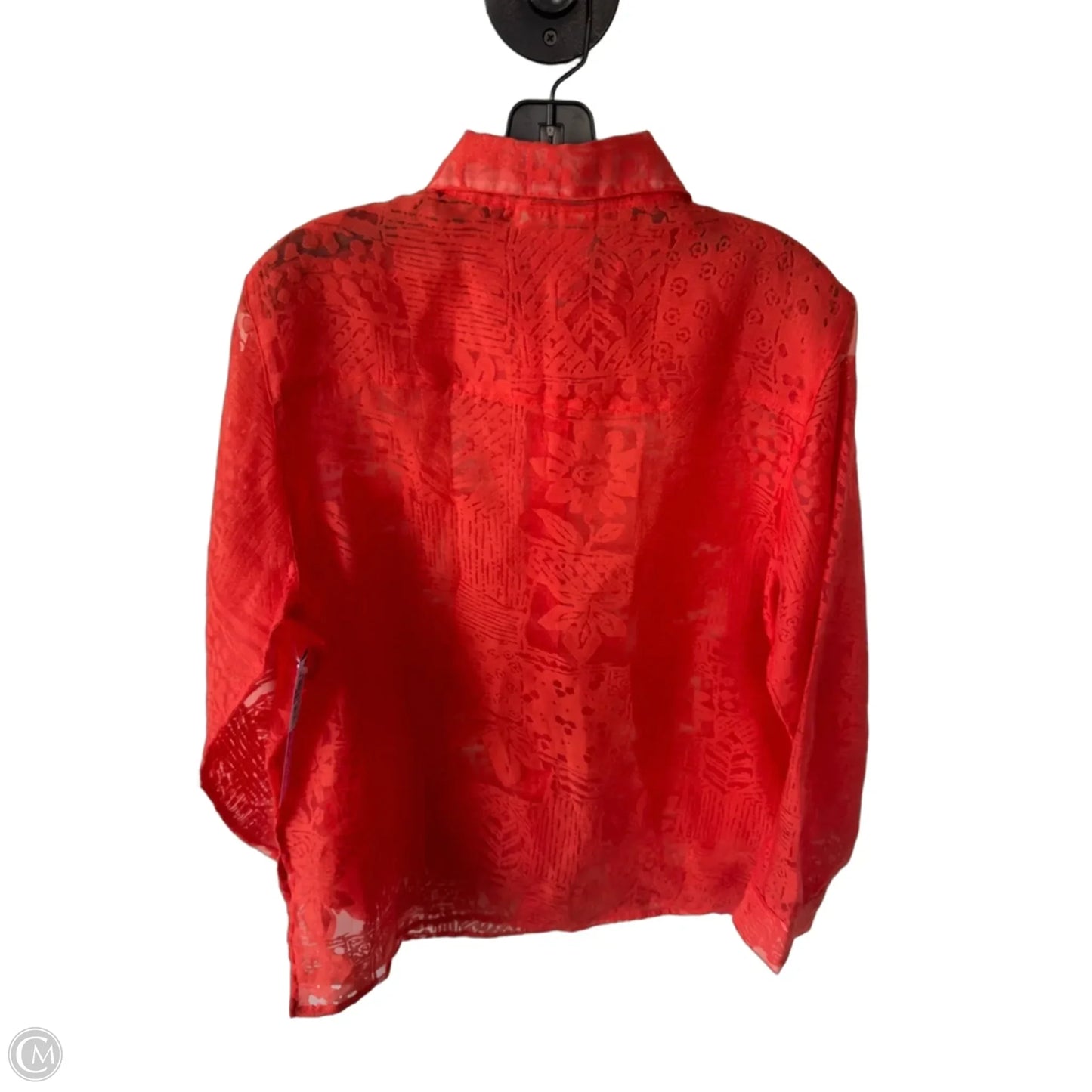 Top Long Sleeve By Coldwater Creek In Orange, Size: M