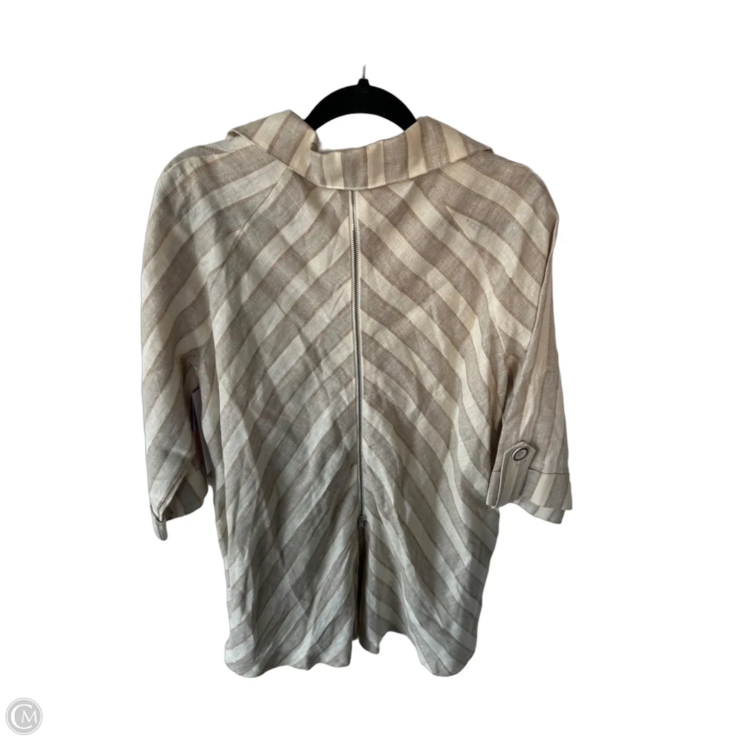 Jacket Shirt By Clothes Mentor In Tan, Size: S
