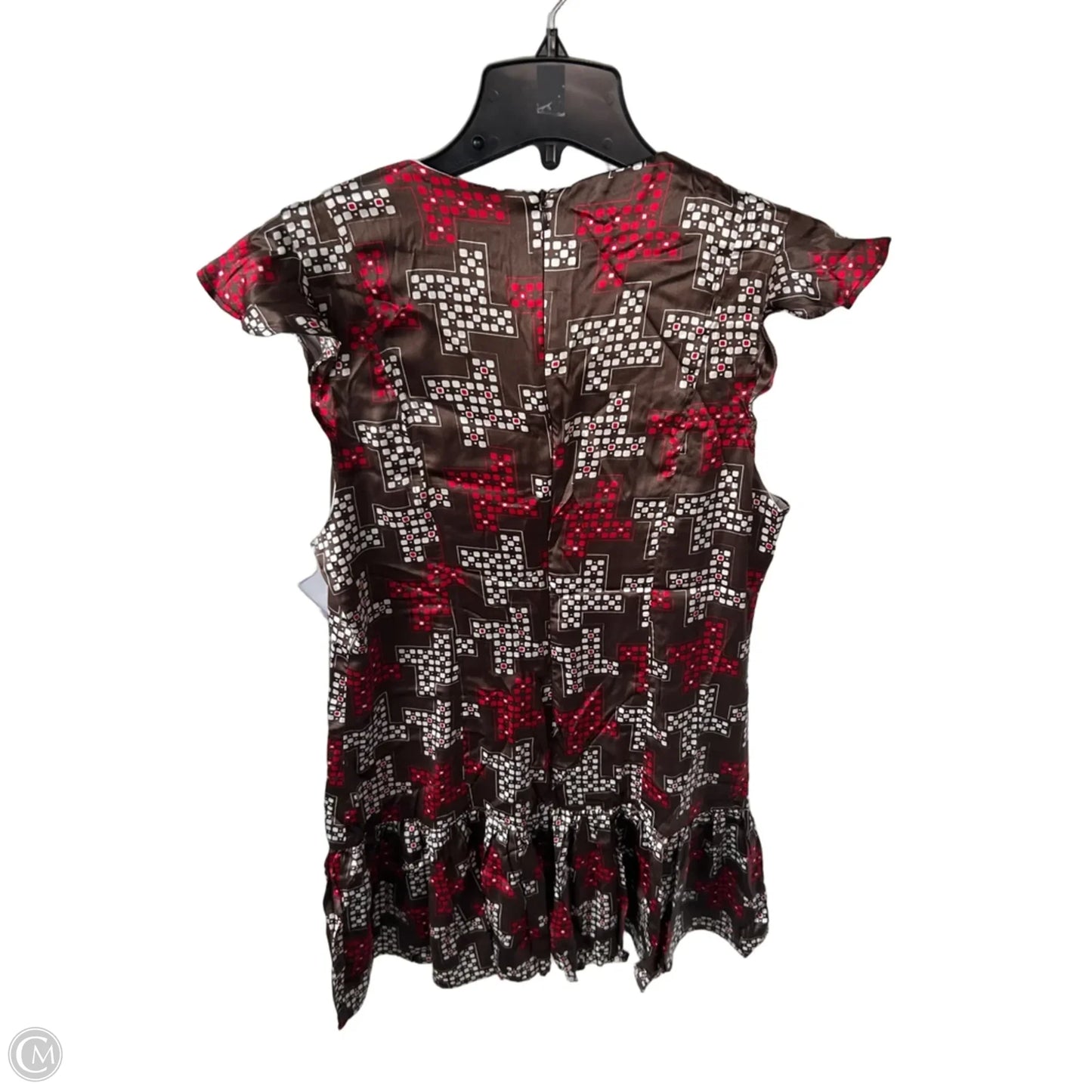 Dress Casual Short By Cmc In Brown & Red, Size: L