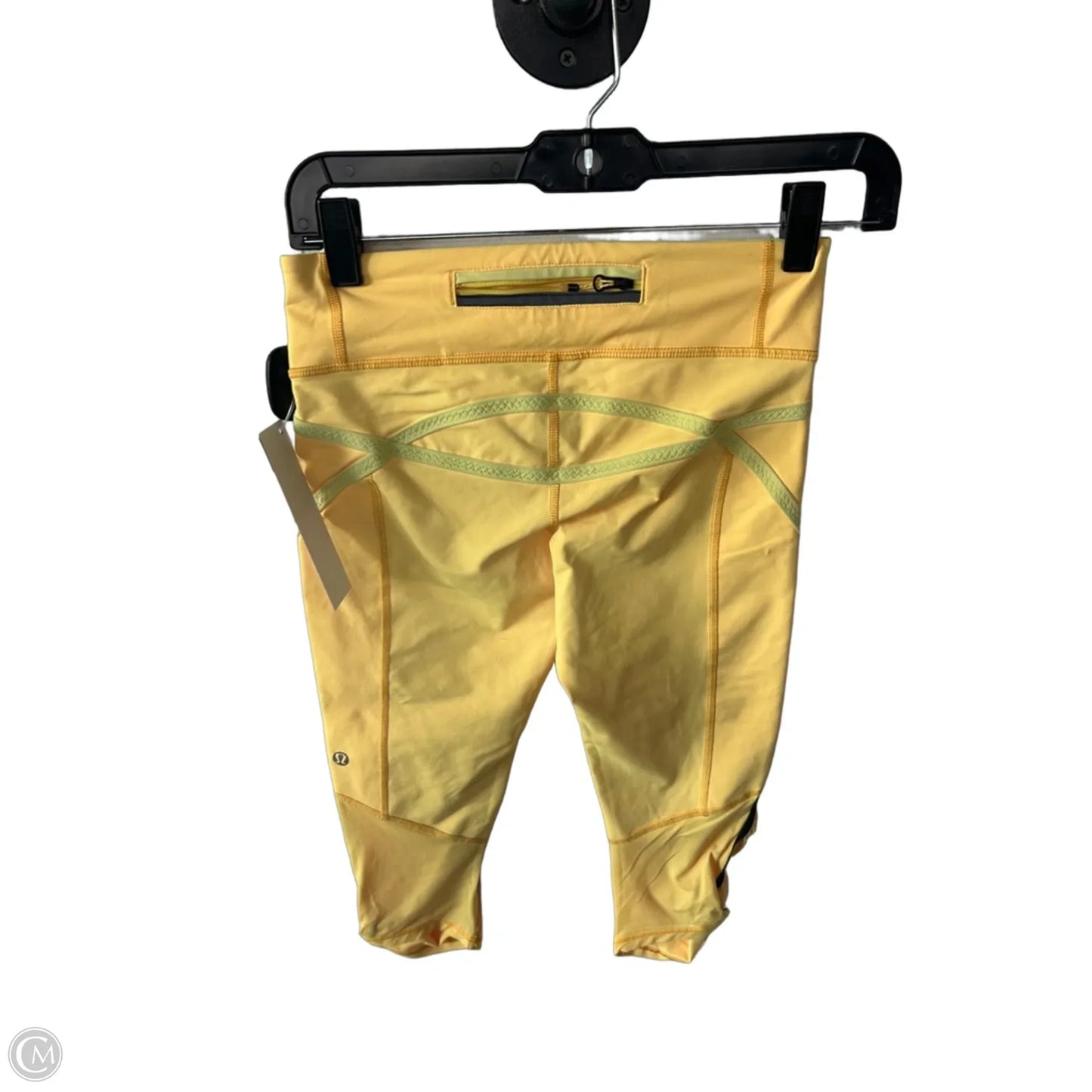 Athletic Leggings Capris By Lululemon In Yellow, Size: 4