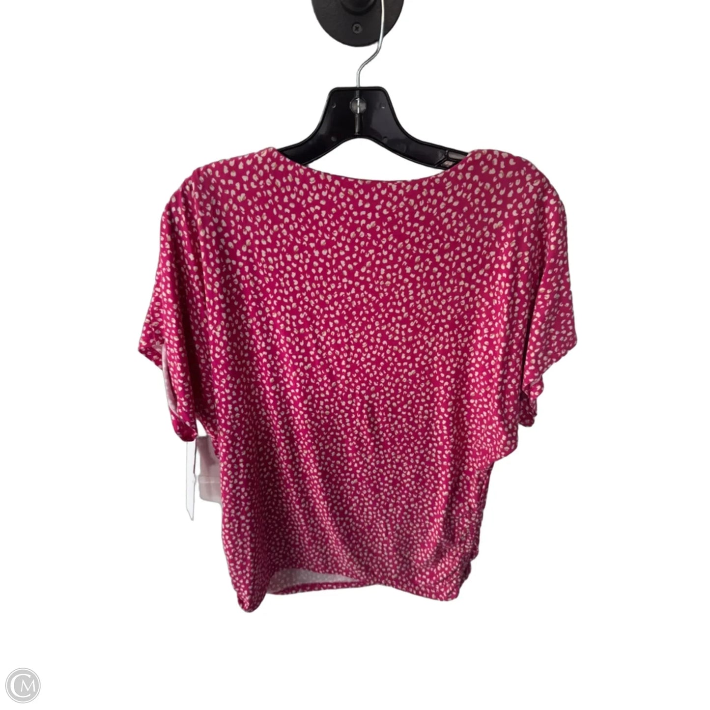 Top Short Sleeve By Chicos In Pink & Tan, Size: M