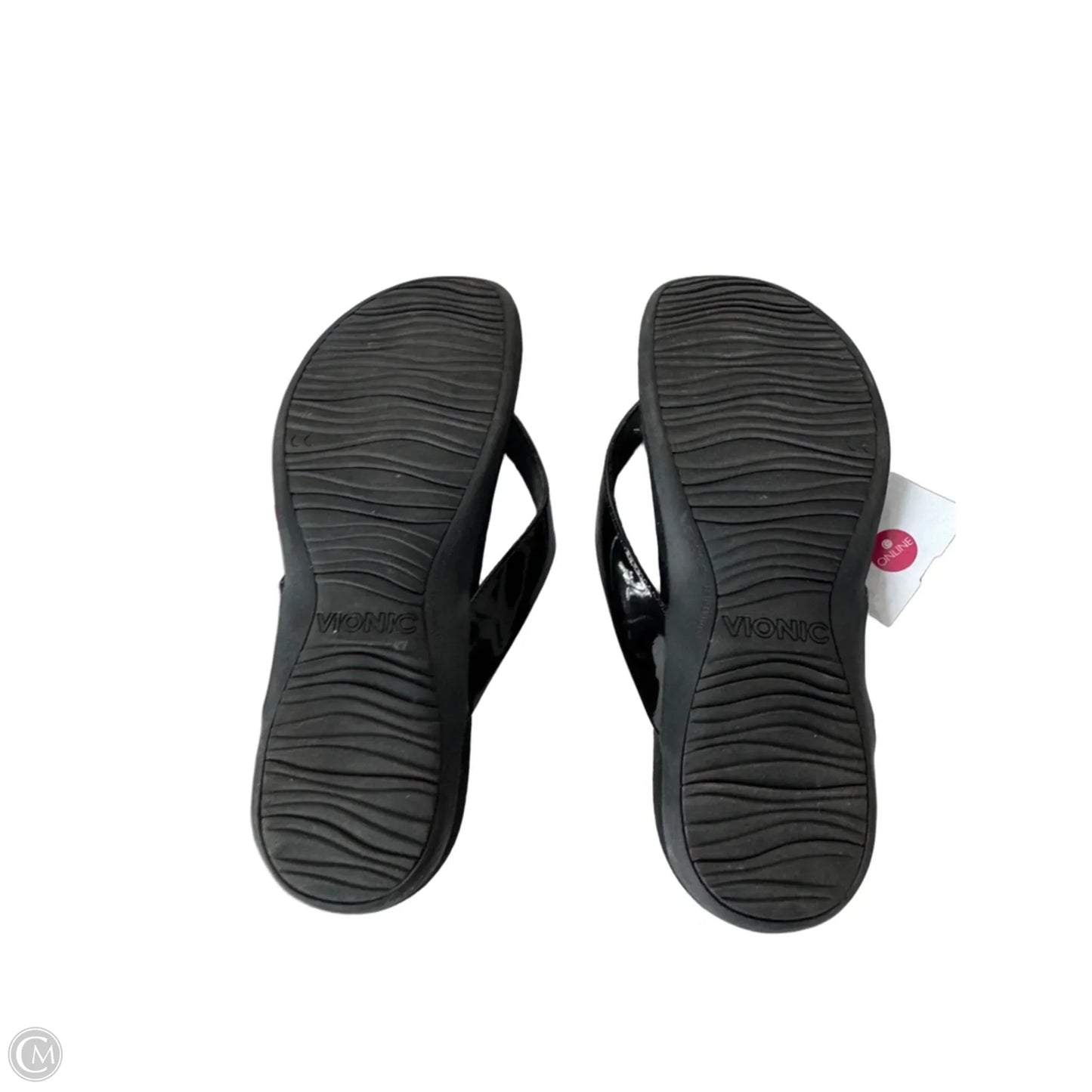 Sandals Flip Flops By Vionic In Black, Size: 10