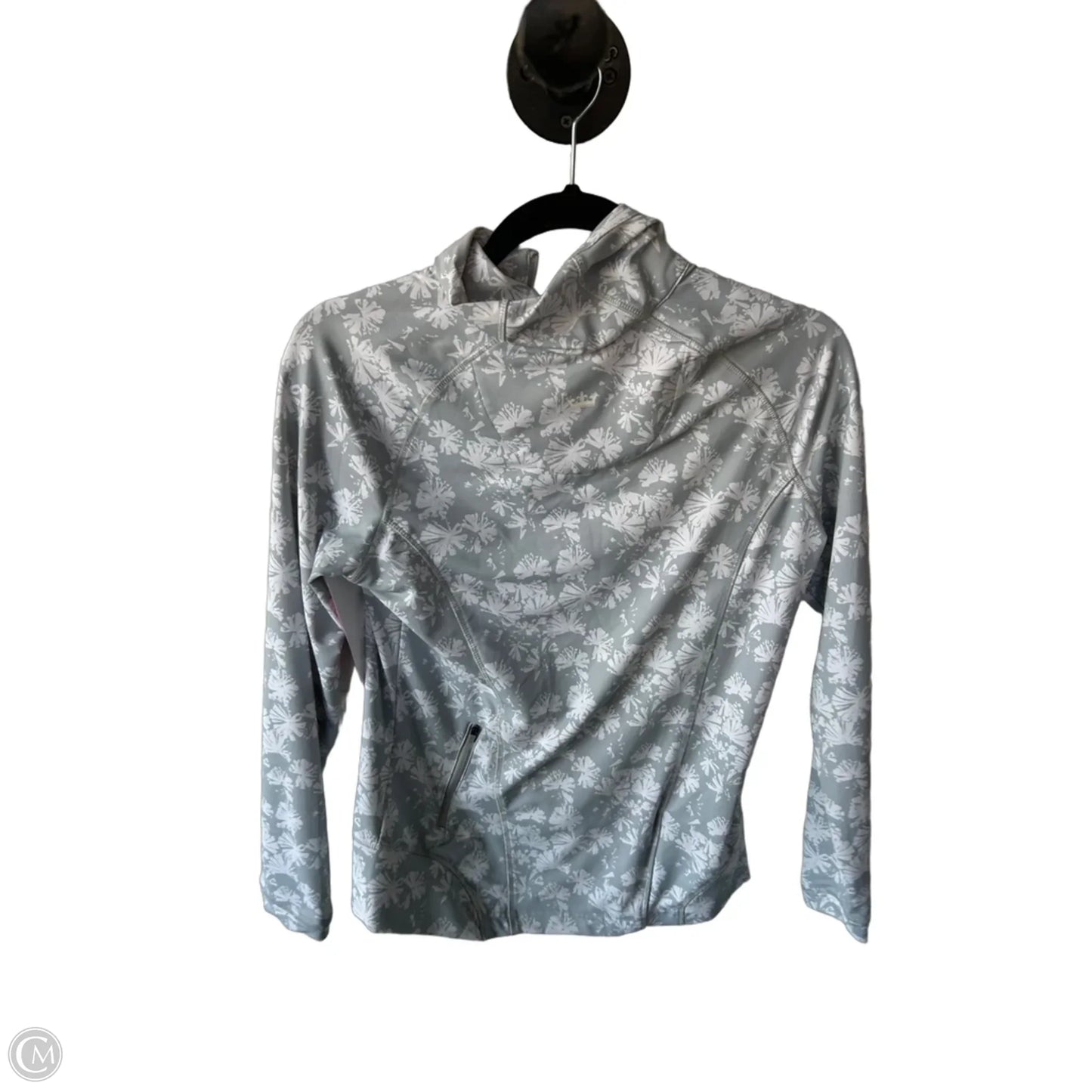 Athletic Top Long Sleeve Crewneck By Peter Millar In Grey & White, Size: S