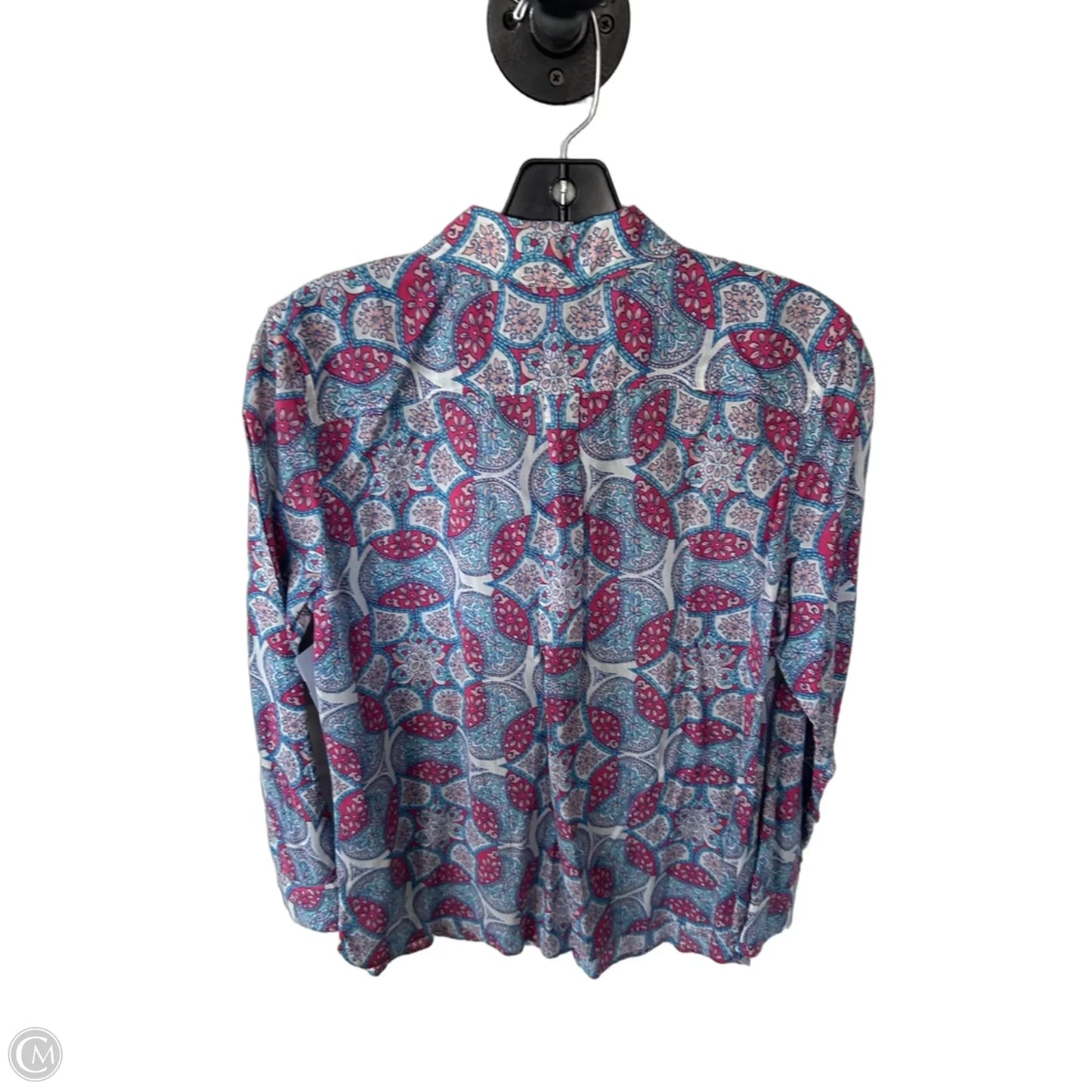 Top Long Sleeve By Talbots In Blue & Pink, Size: Mp