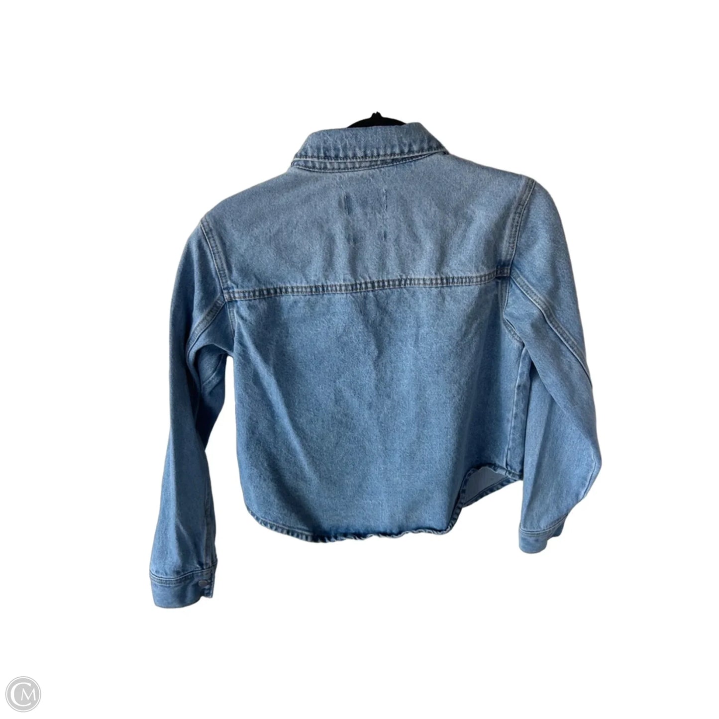 Jacket Shirt By Universal Thread In Blue Denim, Size: S