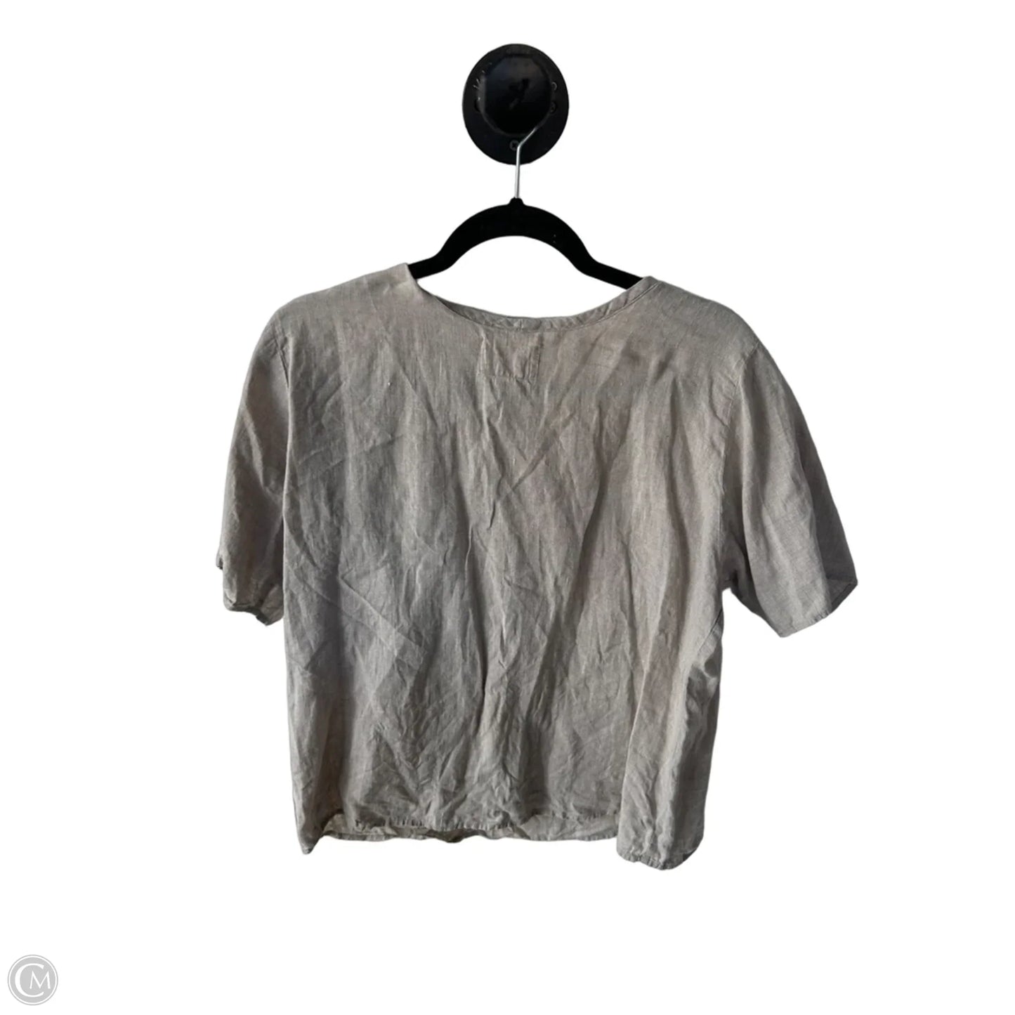 Top Short Sleeve By Flax In Tan, Size: S