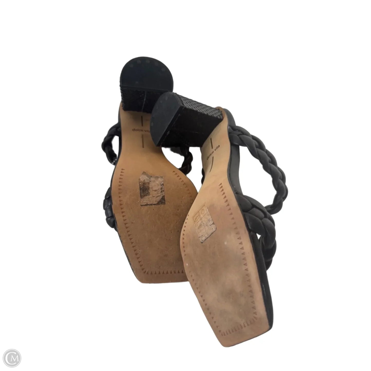 Sandals Flats By Vince In Black & Tan, Size: 9