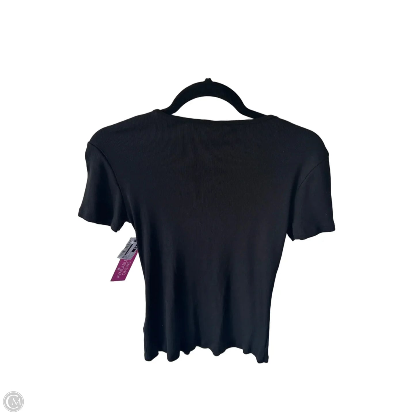 Top Short Sleeve Basic By H&m In Black, Size: M