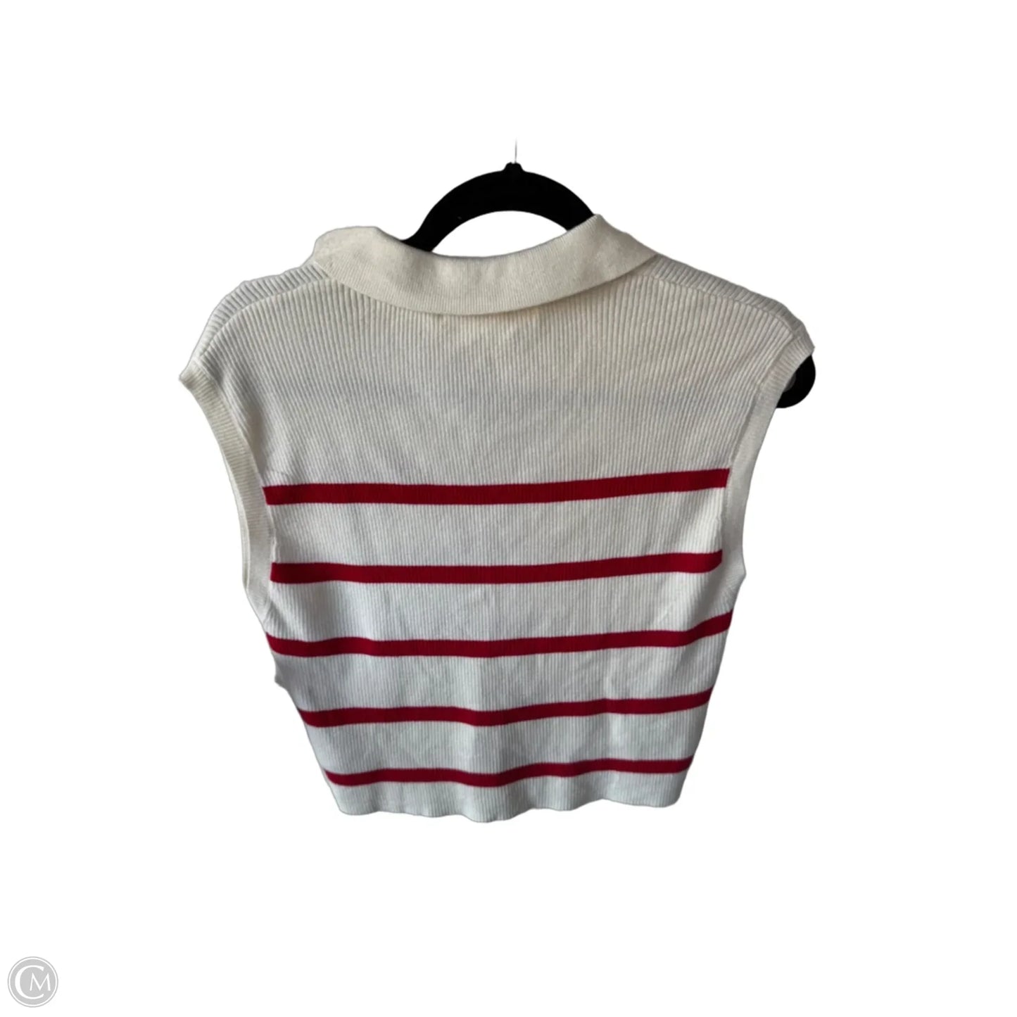 Vest Sweater By Altard State In Cream & Red, Size: S