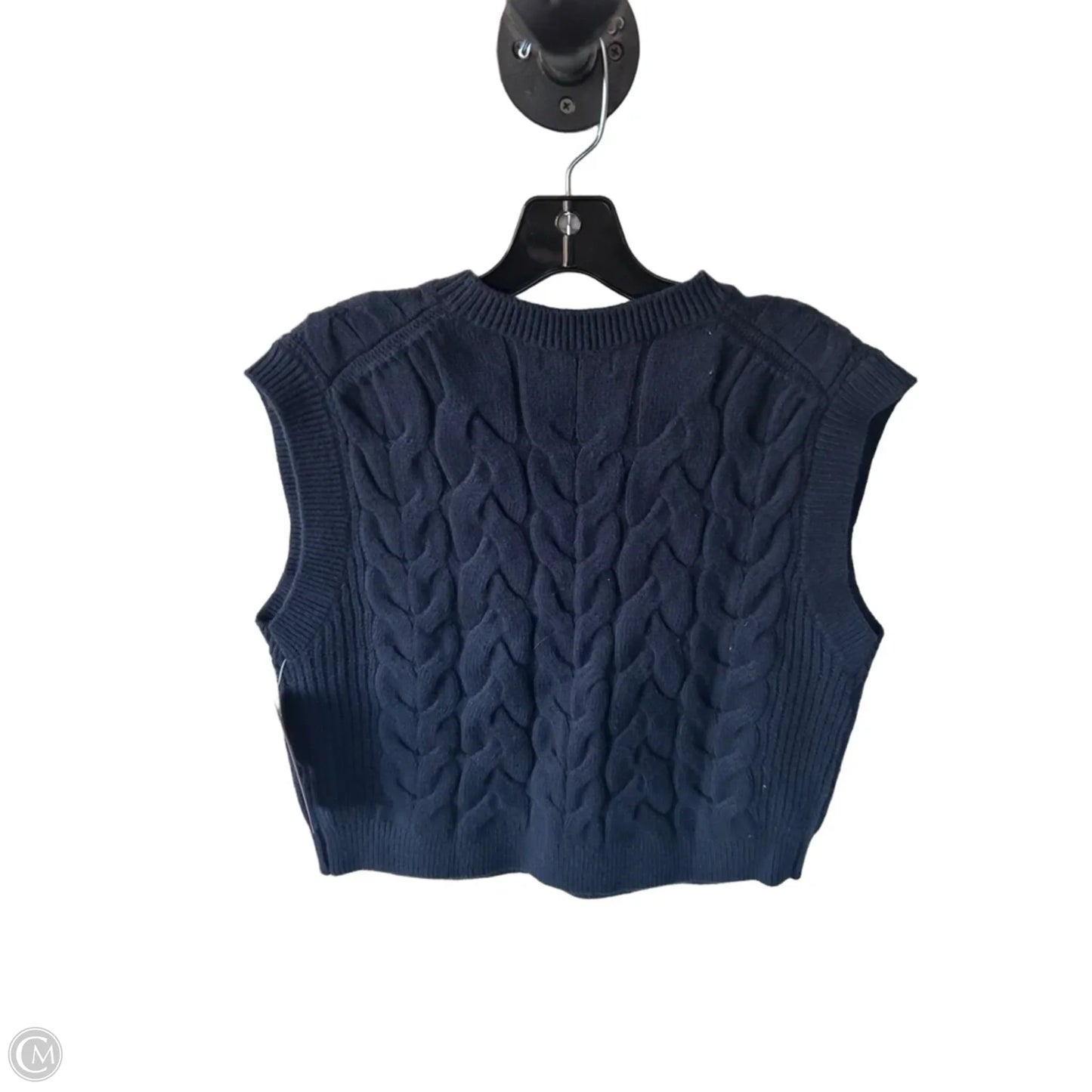 Vest Sweater By Banana Republic In Blue, Size: M