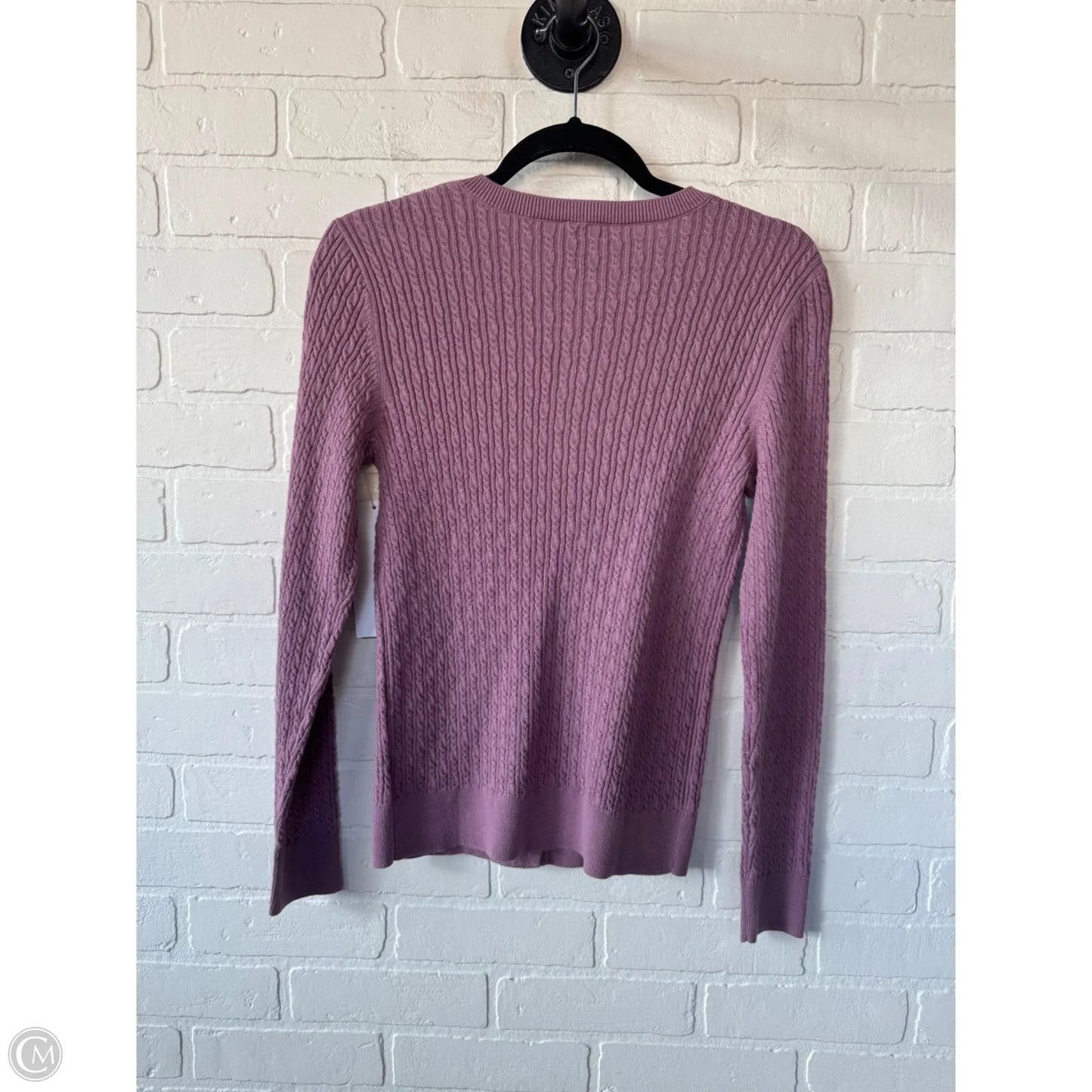 Sweater Cardigan By Talbots In Purple, Size: S