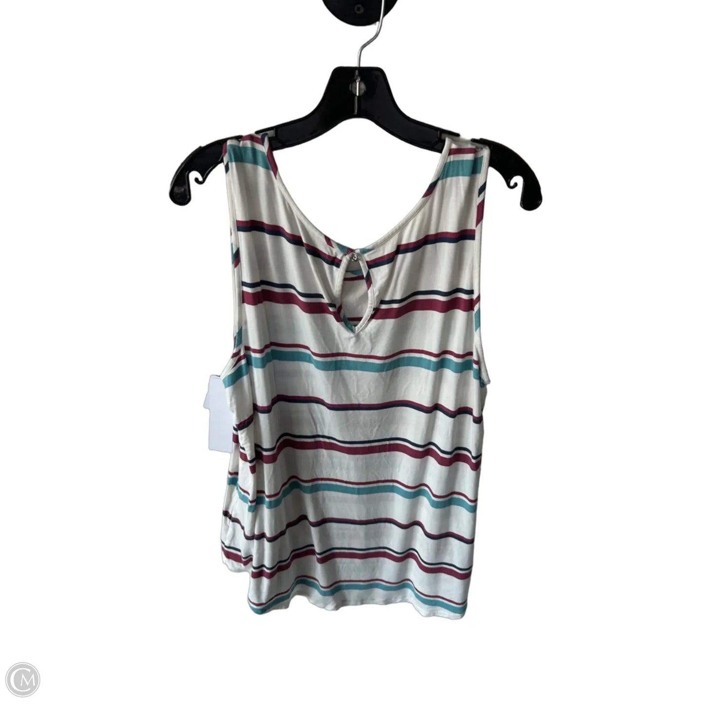 Top Sleeveless By Market & Spruce In Blue & Red & White, Size: 2x