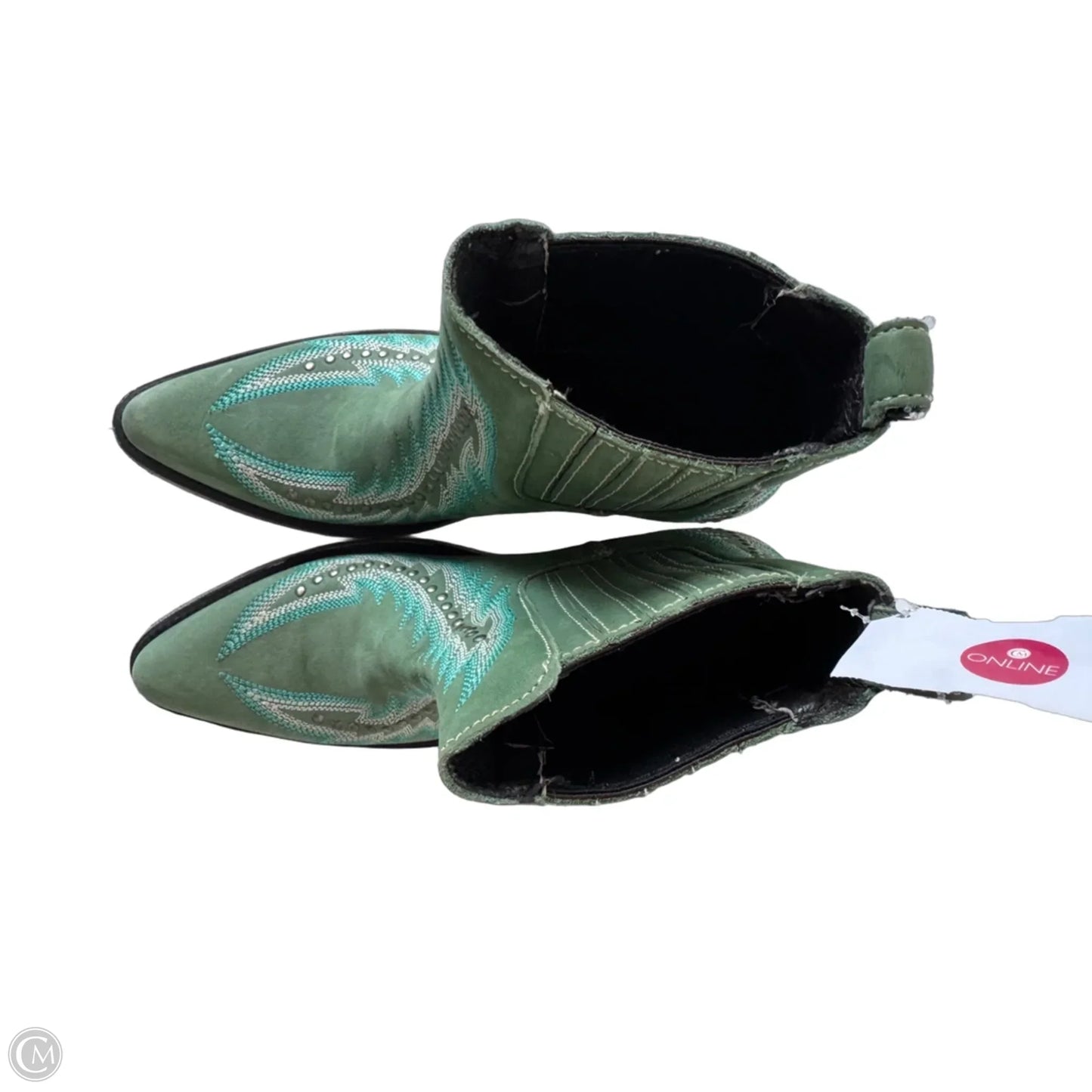 Boots Western By LIBERTY BLACK In Green & White, Size: 6.5