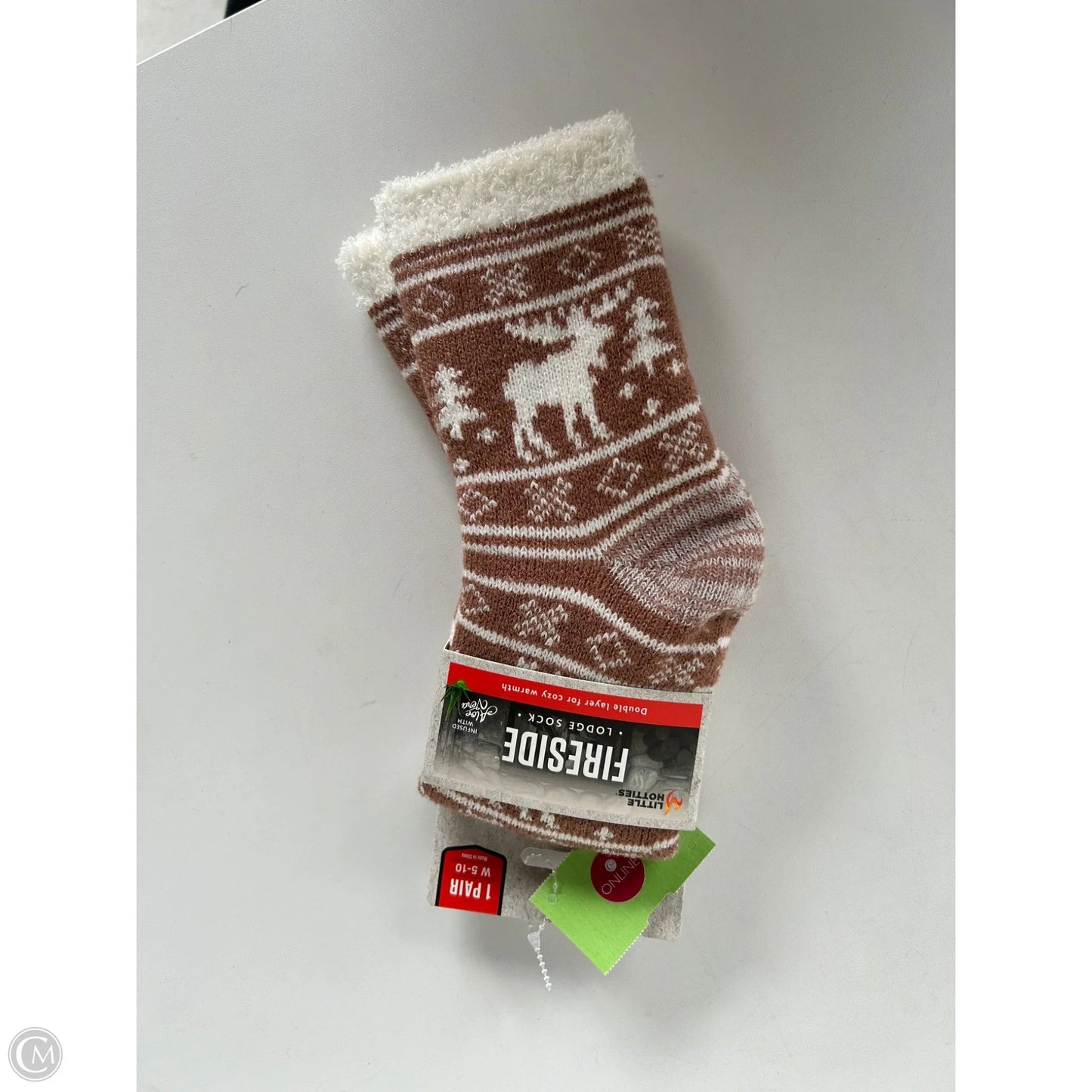 Socks By Clothes Mentor In Grey & White, Size: Osfm