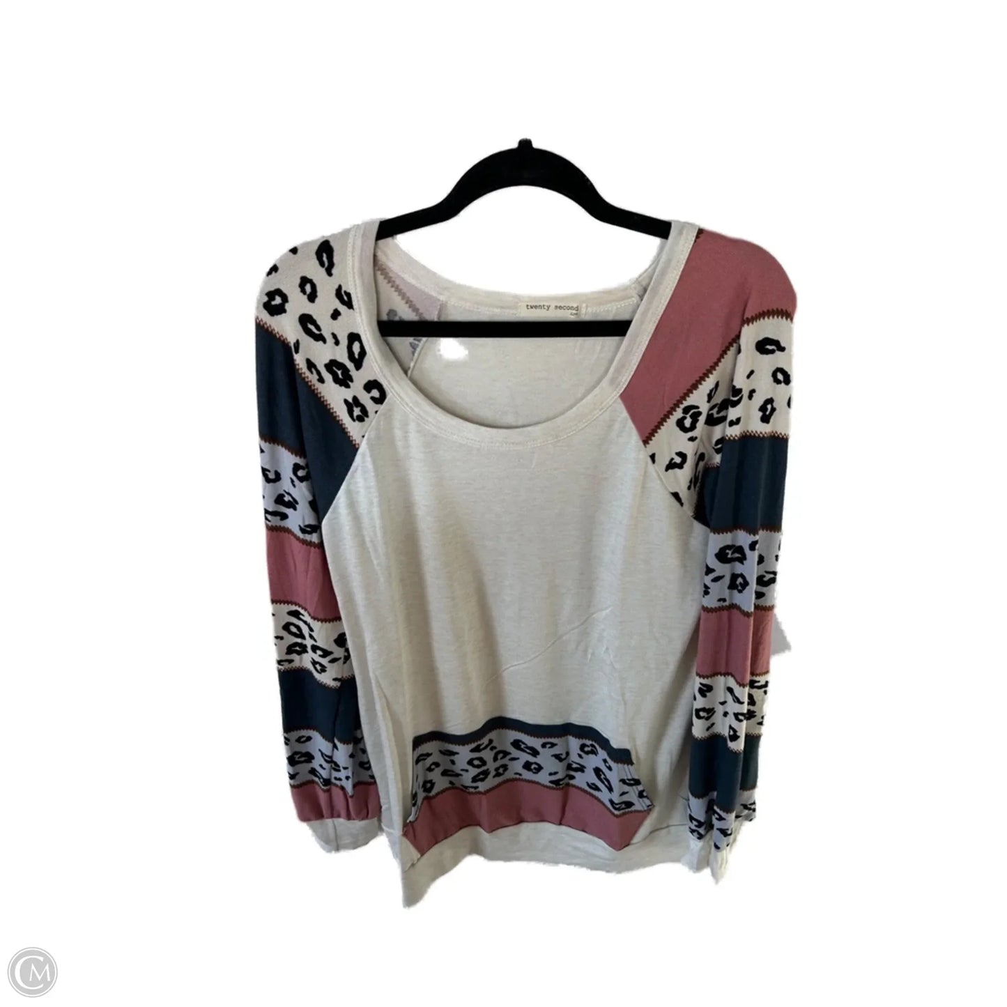 Top Long Sleeve By Clothes Mentor In Cream & Pink, Size: S