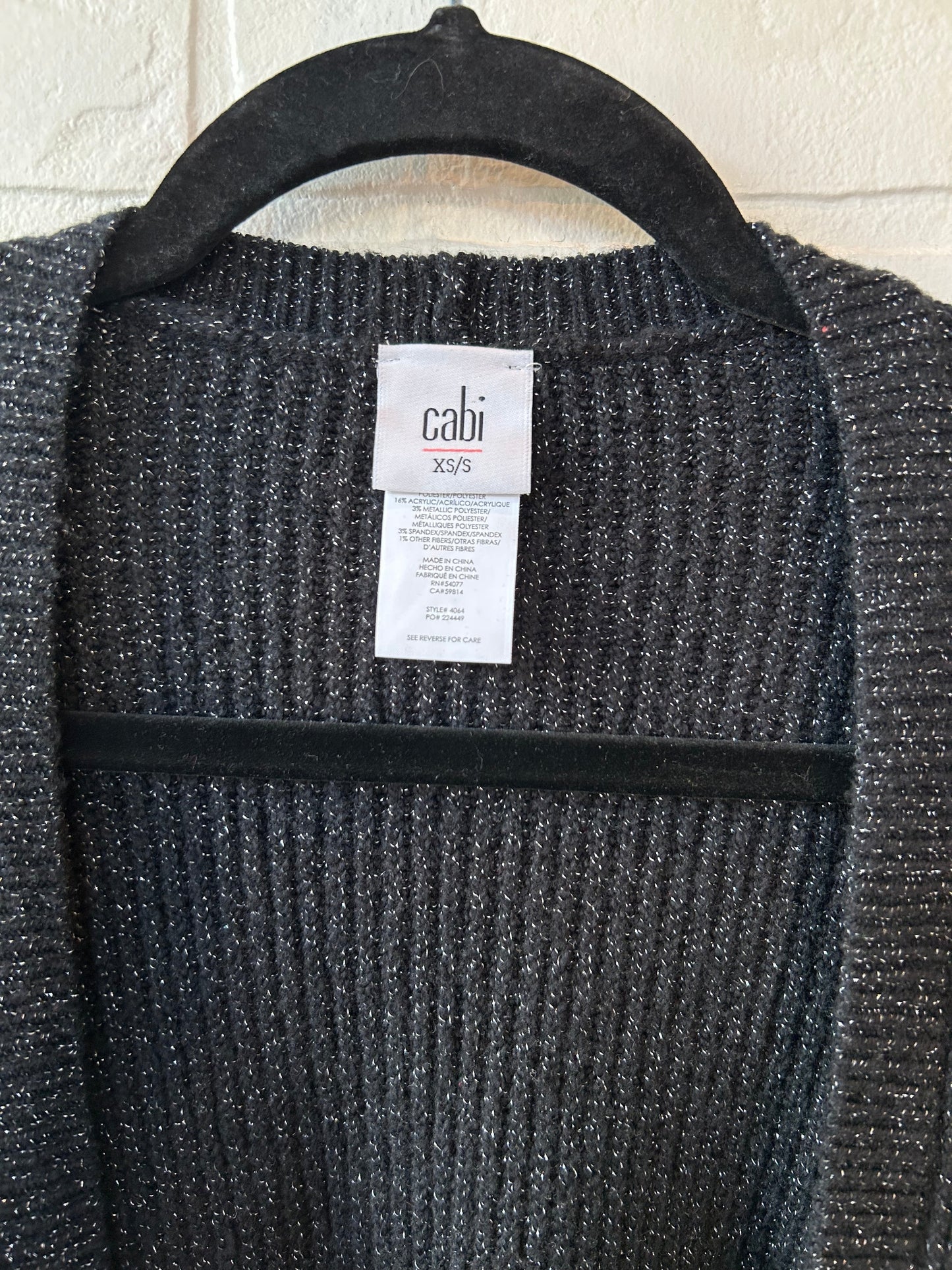 Sweater Cardigan By Cabi In Black, Size: Xs