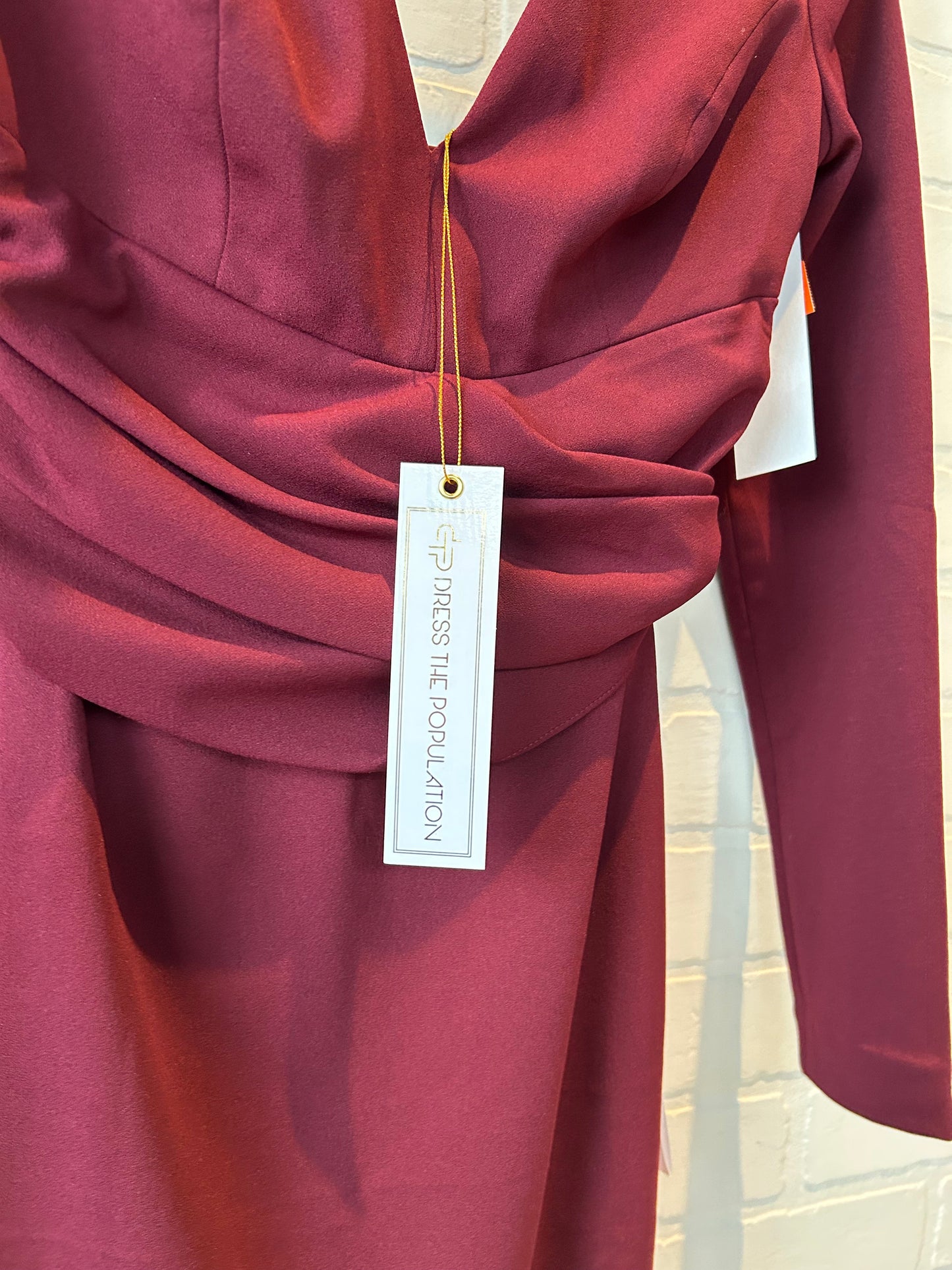 Dress Party Midi By Dress The Population In Red, Size: Xs