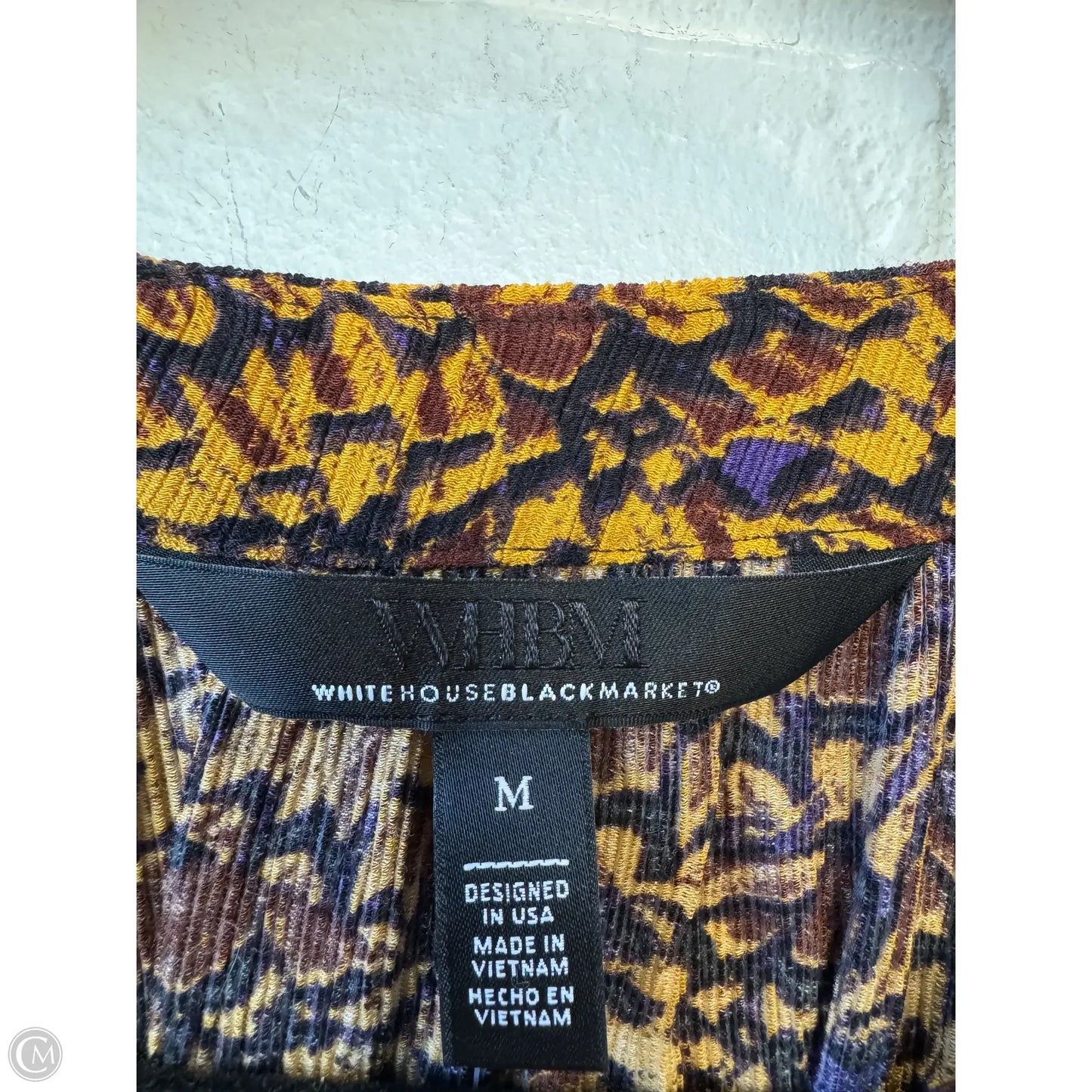 Dress Casual Short By White House Black Market In Black & Yellow, Size: M
