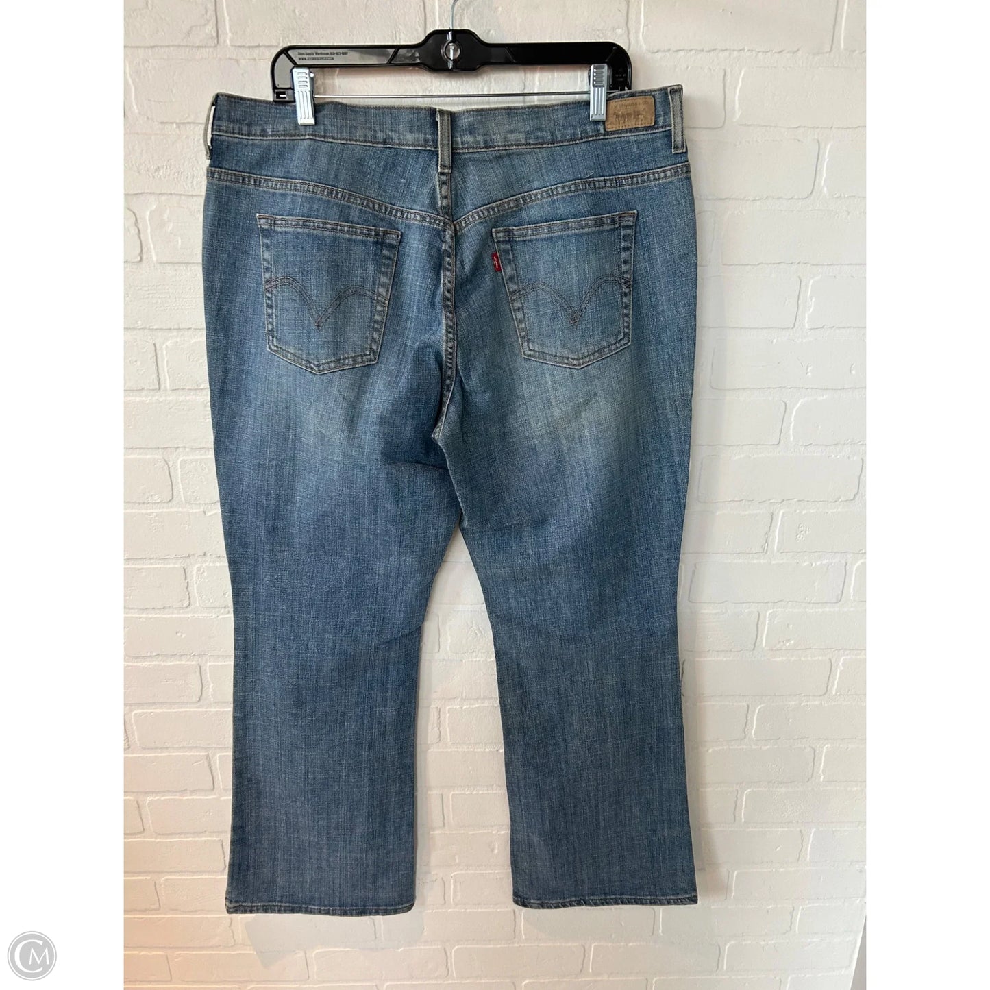 Jeans Boot Cut By Levis In Blue Denim, Size: 16