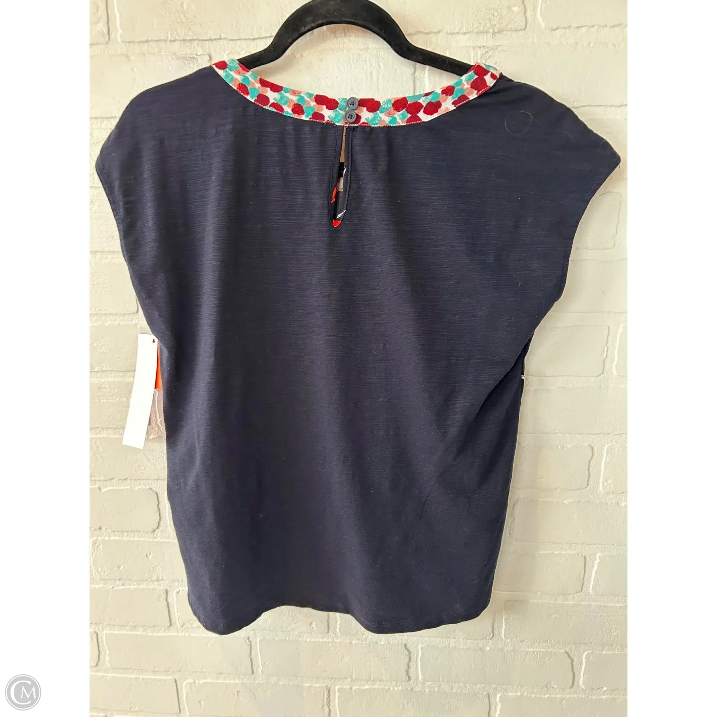 Top Sleeveless By Porridge In Blue & White, Size: Xs