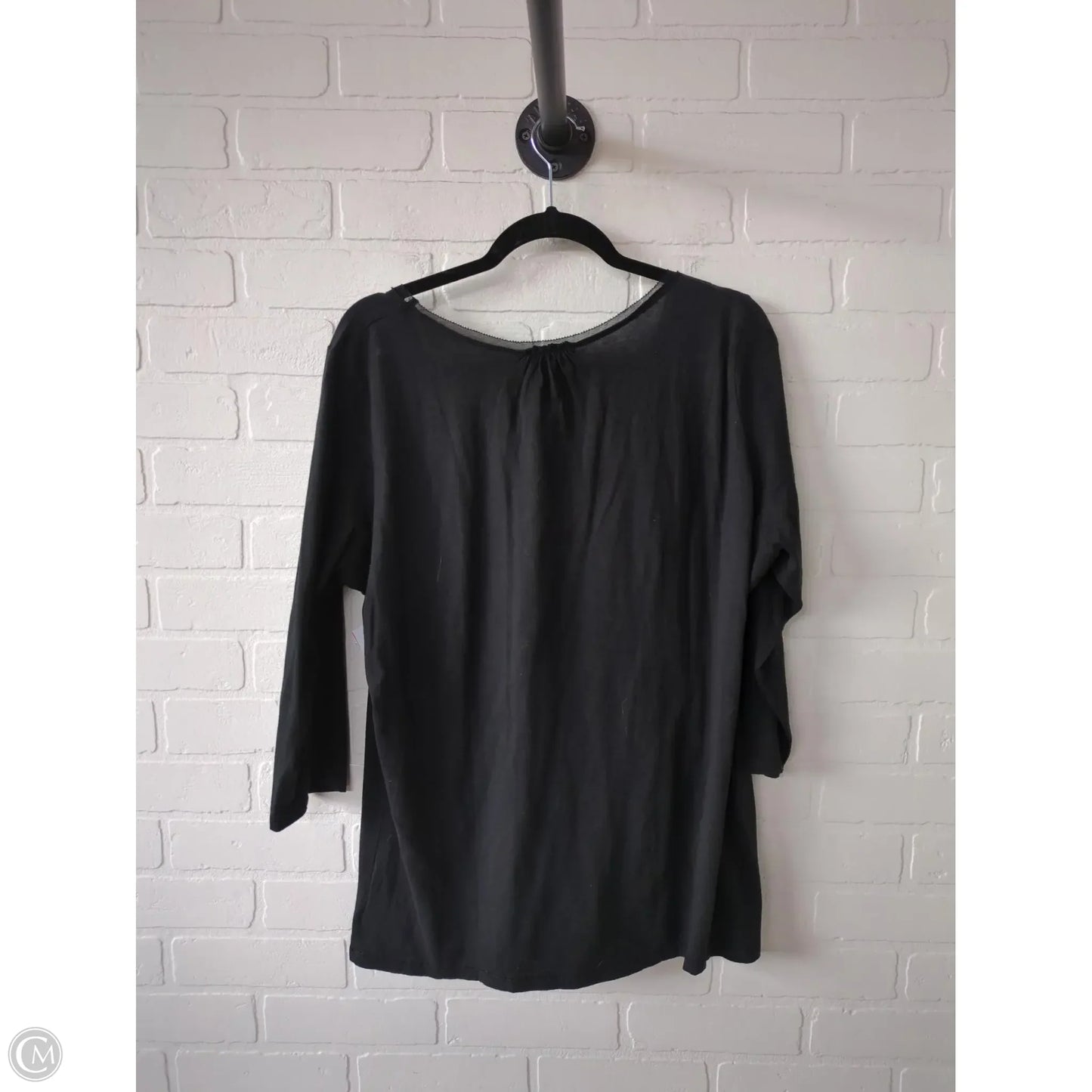 Top Long Sleeve By Eddie Bauer In Black, Size: Xl