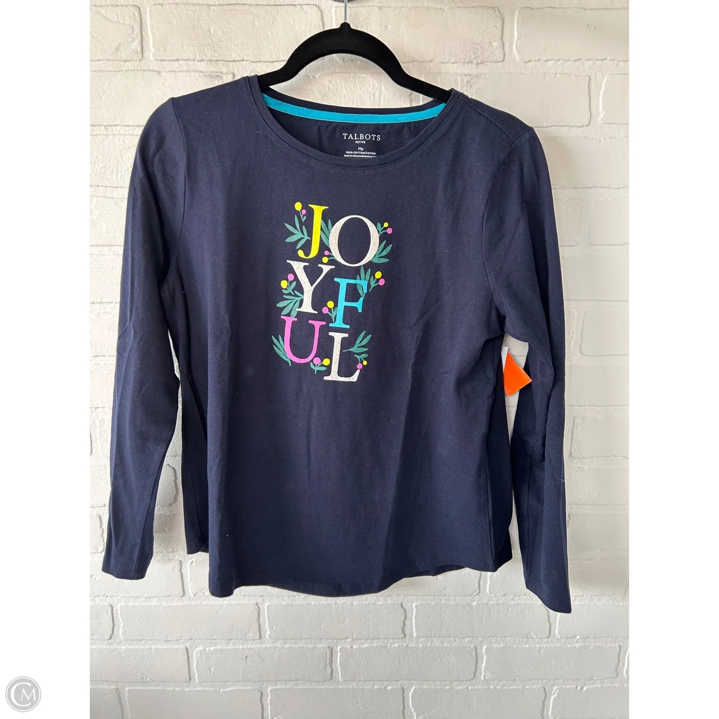 Top Long Sleeve Basic By Talbots In Navy, Size: Mp
