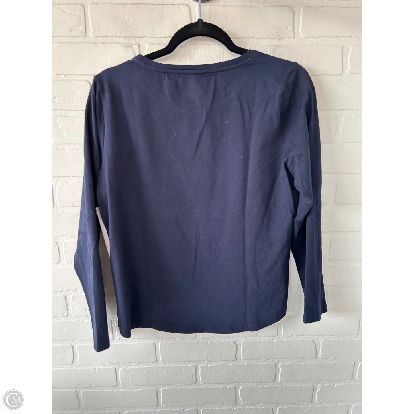 Top Long Sleeve Basic By Talbots In Navy, Size: Mp