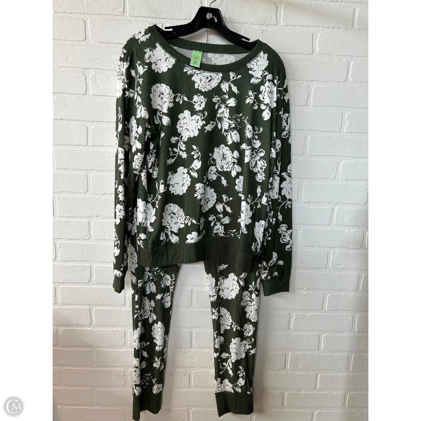Pajamas 2pc By honeydew In Green & White, Size: M