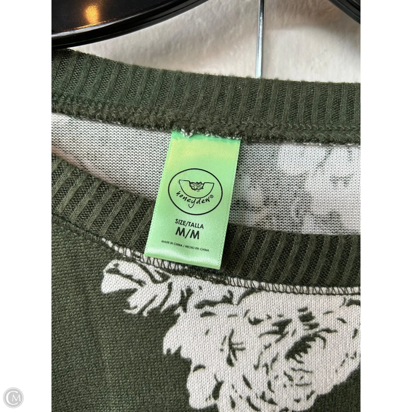 Pajamas 2pc By honeydew In Green & White, Size: M