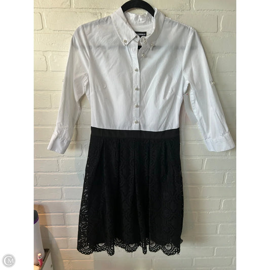 Dress Designer By Karl Lagerfeld In Black & White, Size: S