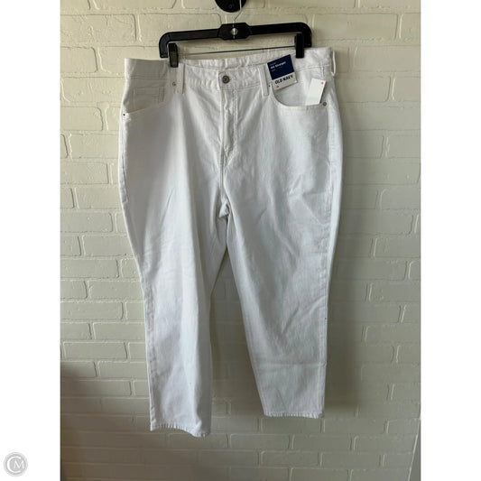 Jeans Straight By Old Navy In White, Size: 18