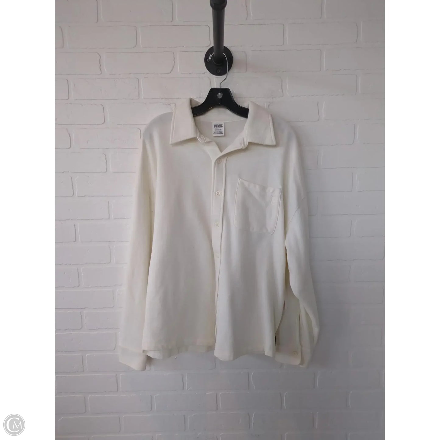 Jacket Shirt By Pink In Cream, Size: S