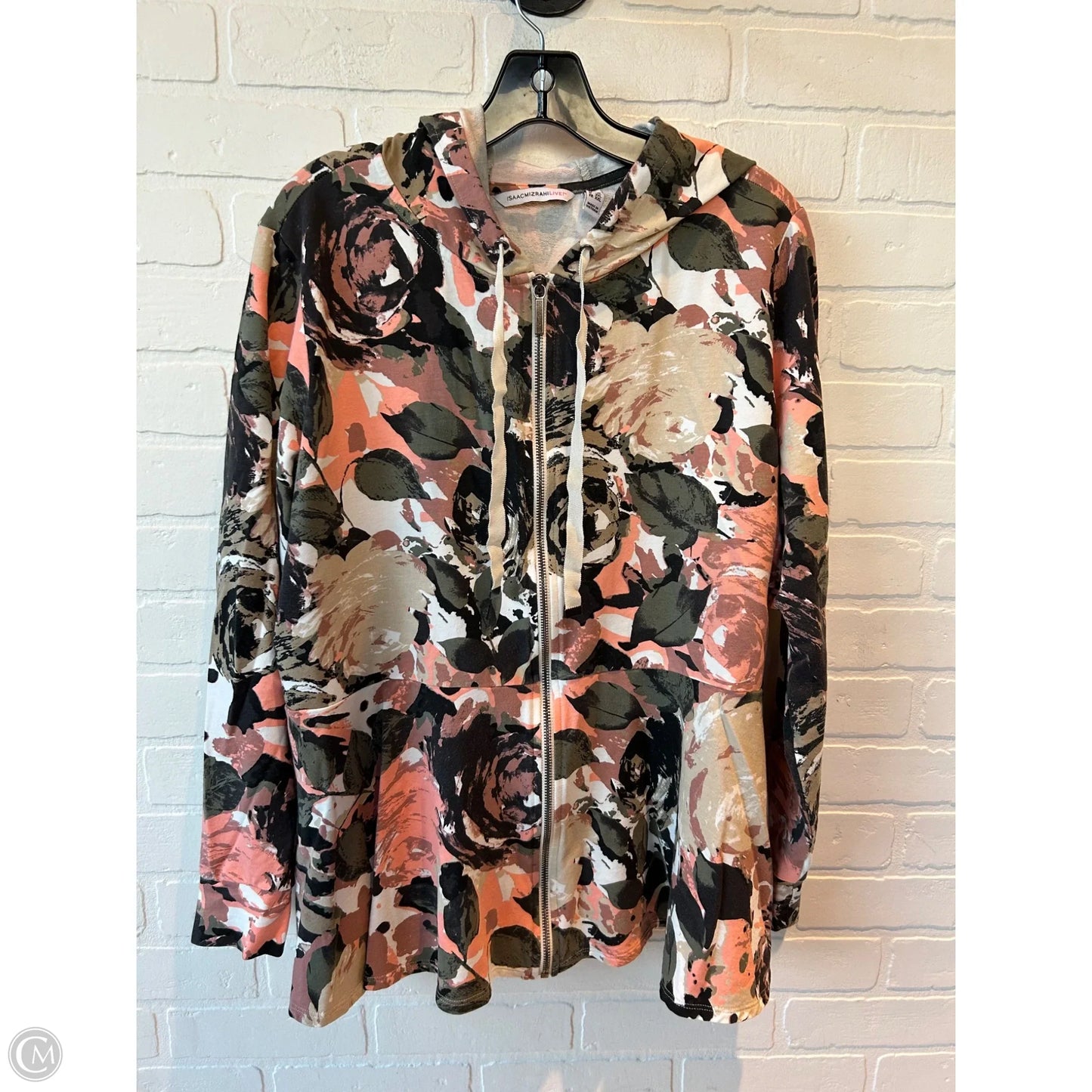 Jacket Other By Isaac Mizrahi Live Qvc In Black & Orange, Size: 1x