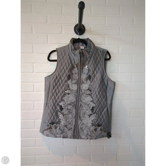 Vest Puffer & Quilted By Chicos In Grey, Size: M