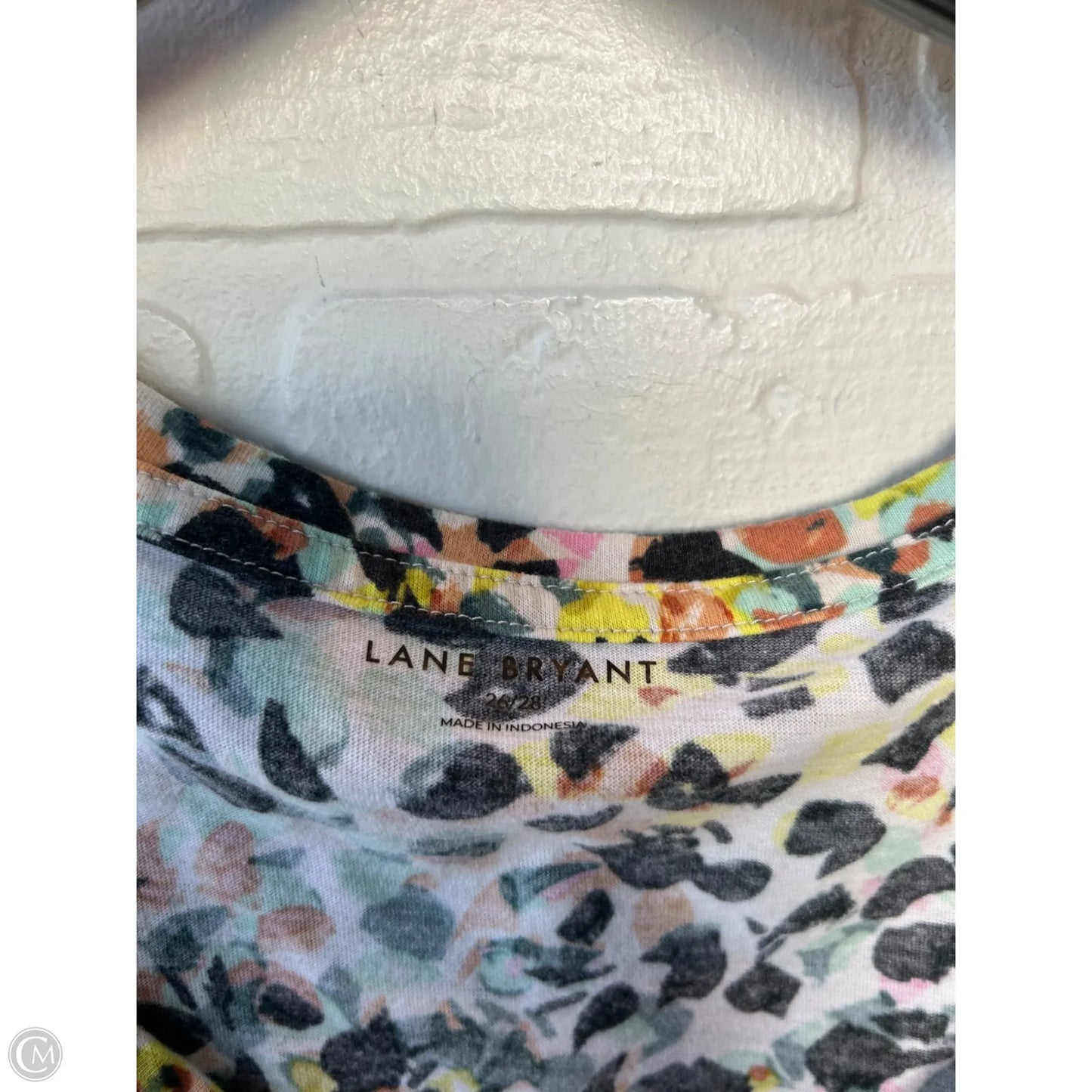 Top Short Sleeve Basic By Lane Bryant In Black & Cream, Size: 4x