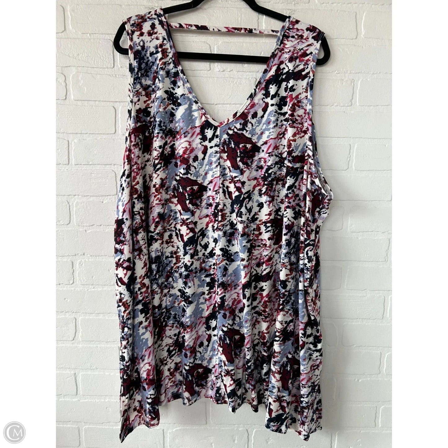 Top Sleeveless Basic By Lane Bryant In Blue & Cream, Size: 4x