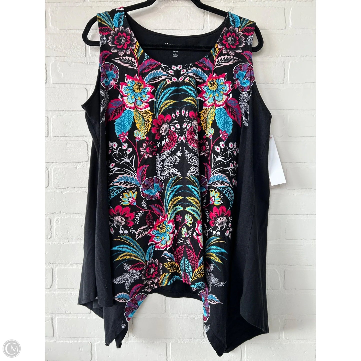 Top Sleeveless Basic By Roamans In Black, Size: L